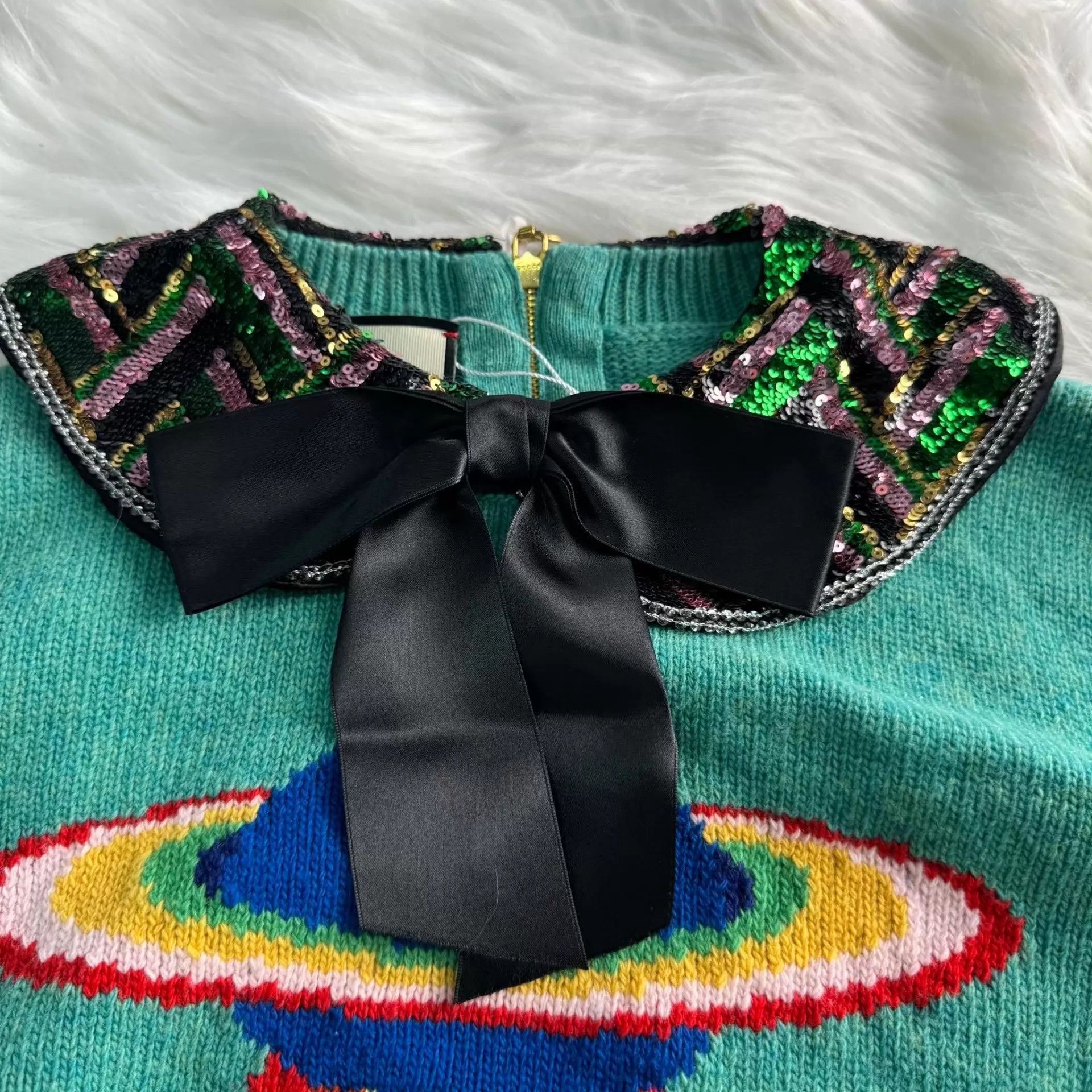 Gucci Gucci Green Wool Sweater Size S / US 4 / IT 40 - 5 Thumbnail