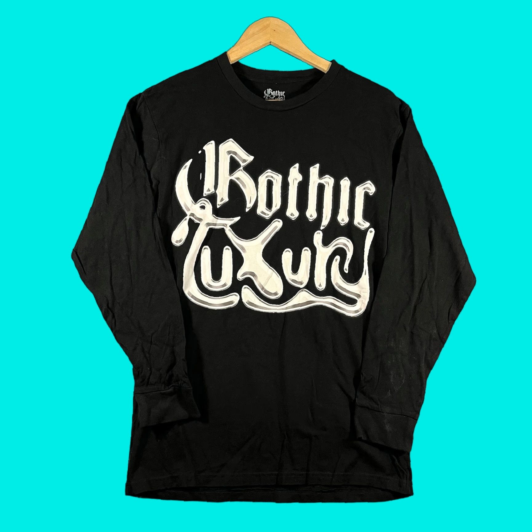 Vintage Meechy Darko Gothic Luxury Long Sleeve Shirt Mens M Black Cotton Crew Neck Gothic Regular Graphic Print Vintage? None. Size US M / EU 48-50 / 2 - 1 Thumbnail