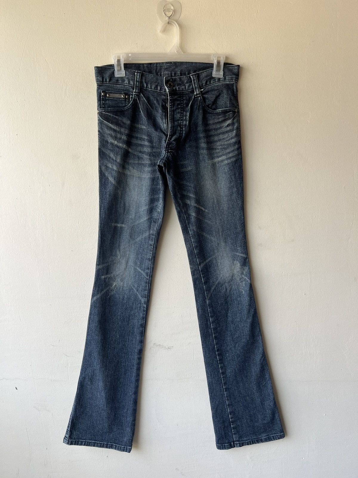 5351 POUR LES HOMMES 5351 Pour Les Hommes Distressed Denim Flare Jeans Size US 29 - 2 Thumbnail
