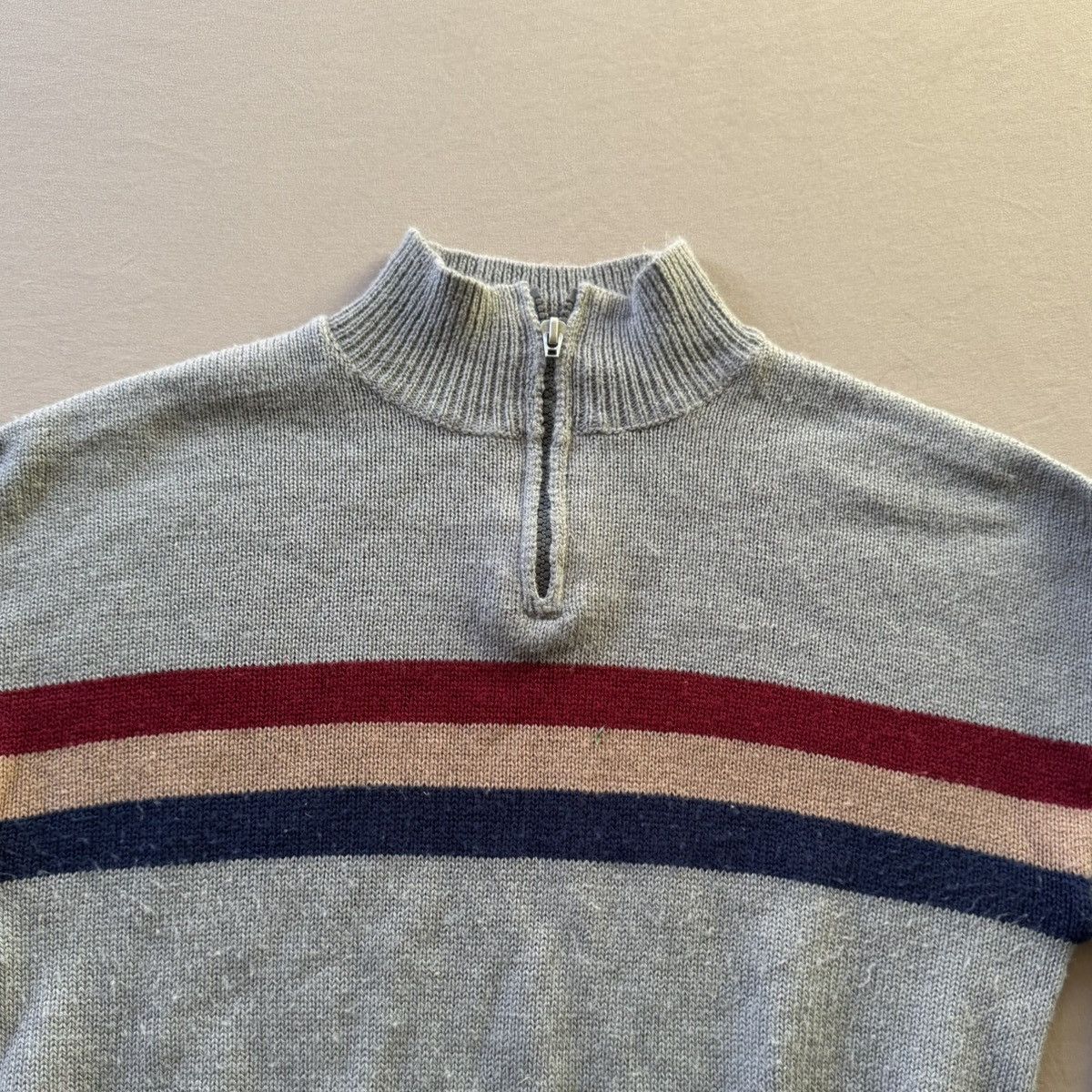 Other Striped Quarter Zip Crop Sweater Size M / US 6-8 / IT 42-44 - 4 Thumbnail