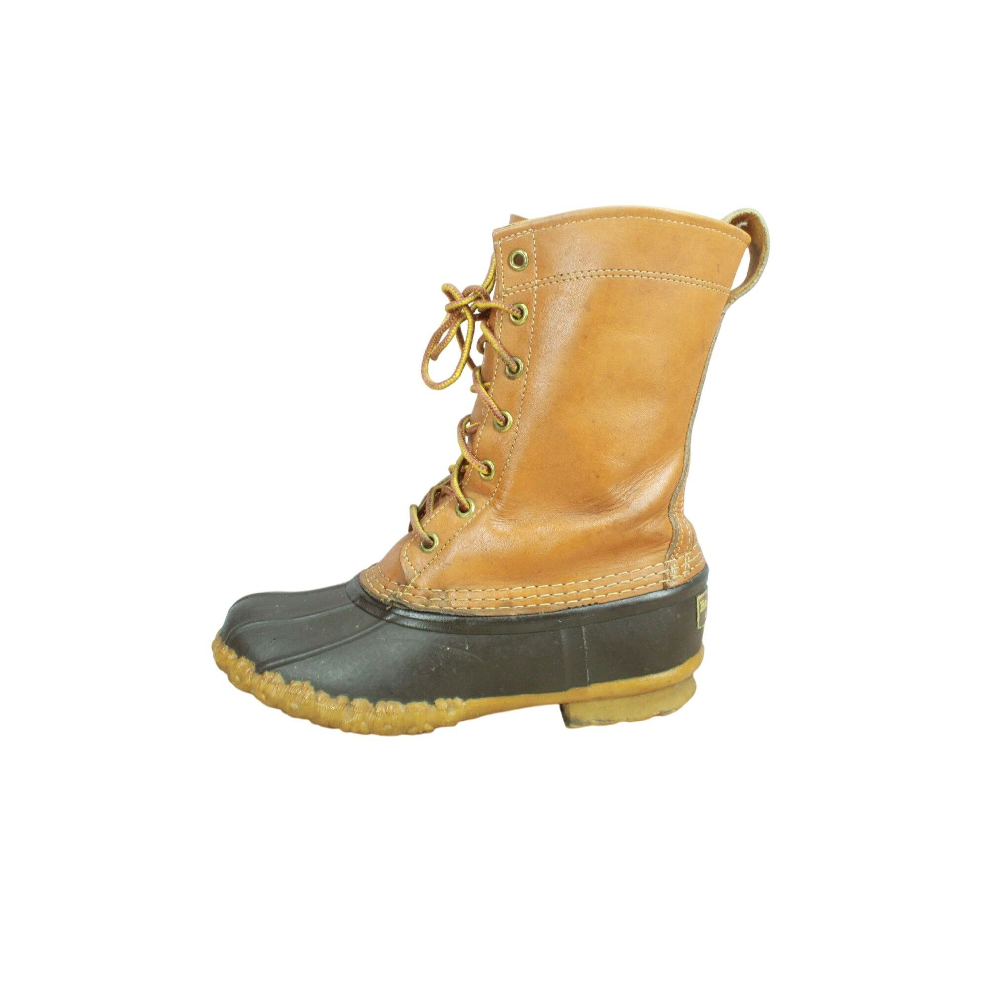 L.L. Bean Vintage LL Bean Mid-Calf Leather Duck Boots Women's 6 M Size US 6 / IT 36 - 1 Thumbnail