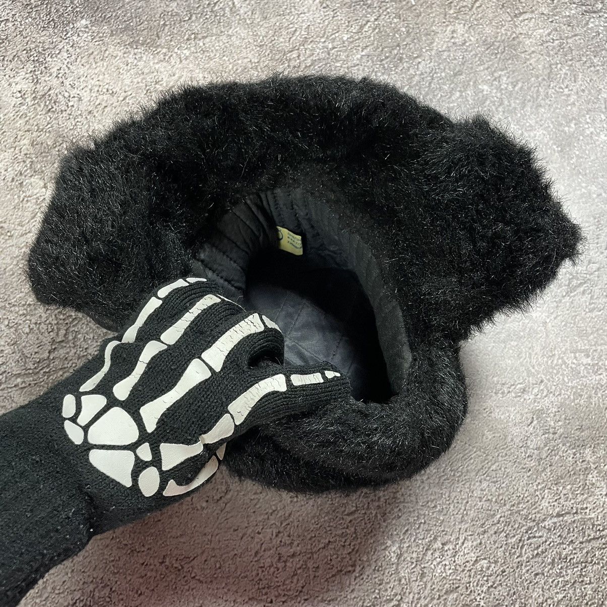 Vintage Vintage 90s Mohair Skeleton Hand Beanie Faux Fur Black OS Size ONE SIZE - 6 Thumbnail