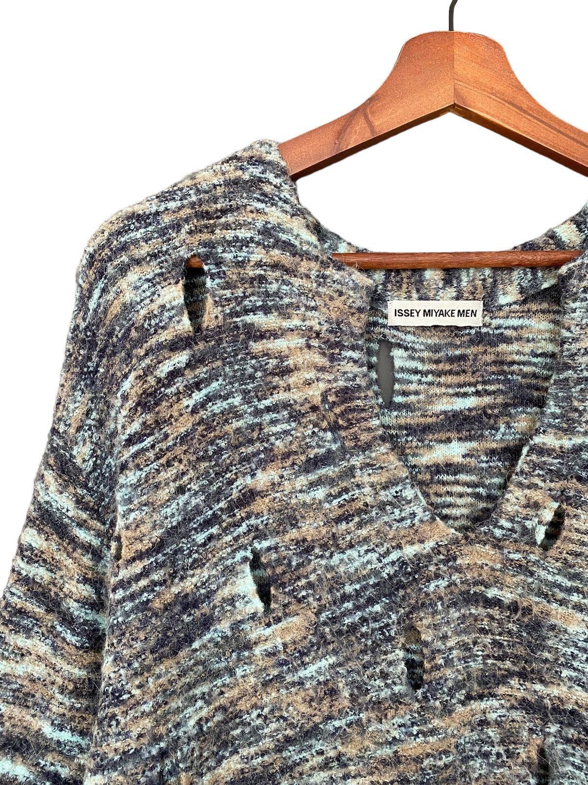 If Six Was Nine Vintage Brand Issey Miyake Men Wool Knitwear 1990s Size US M / EU 48-50 / 2 - 7 Thumbnail