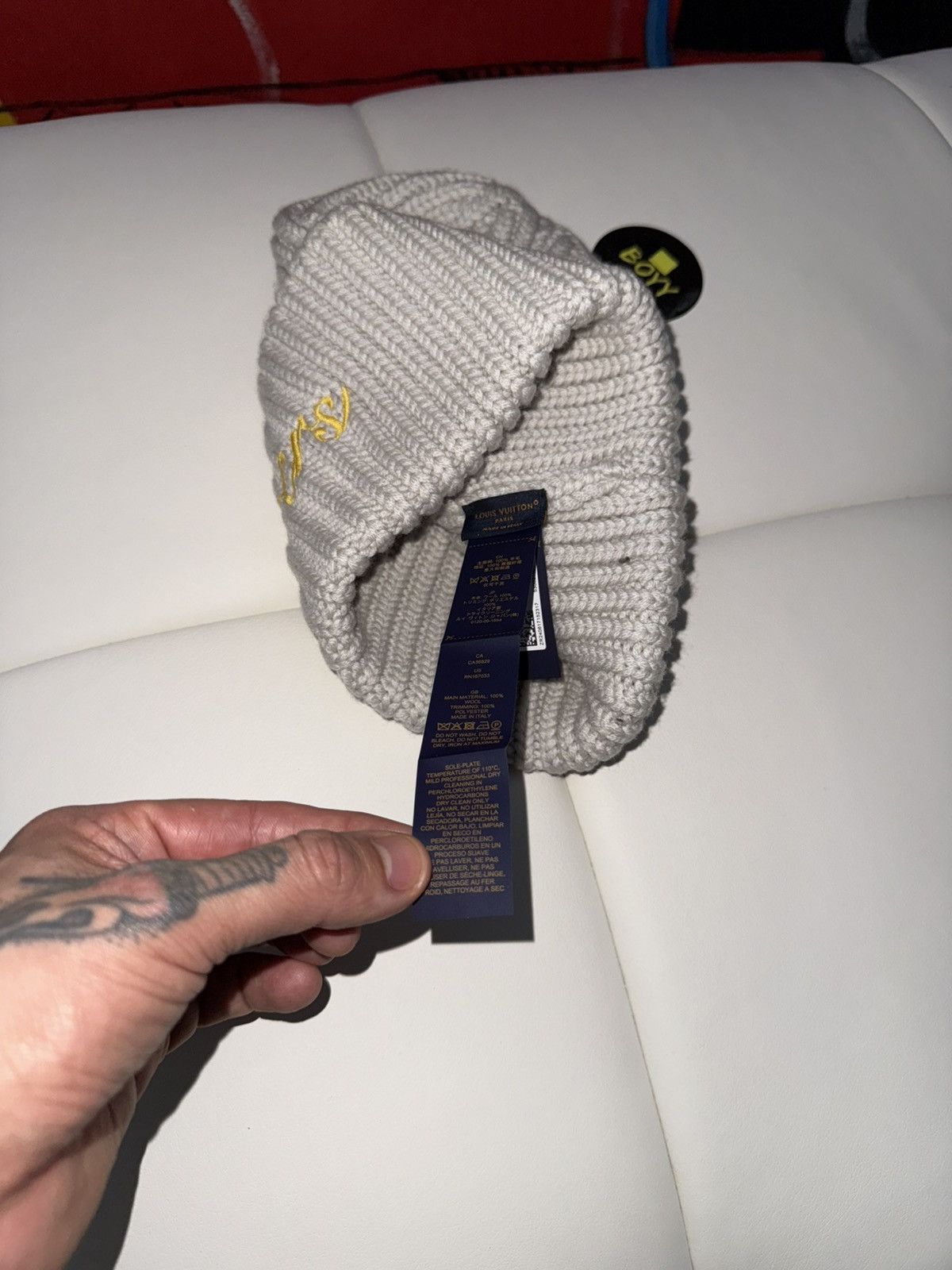 Louis Vuitton Louis Vuitton logo wool beanie Size ONE SIZE - 4 Thumbnail