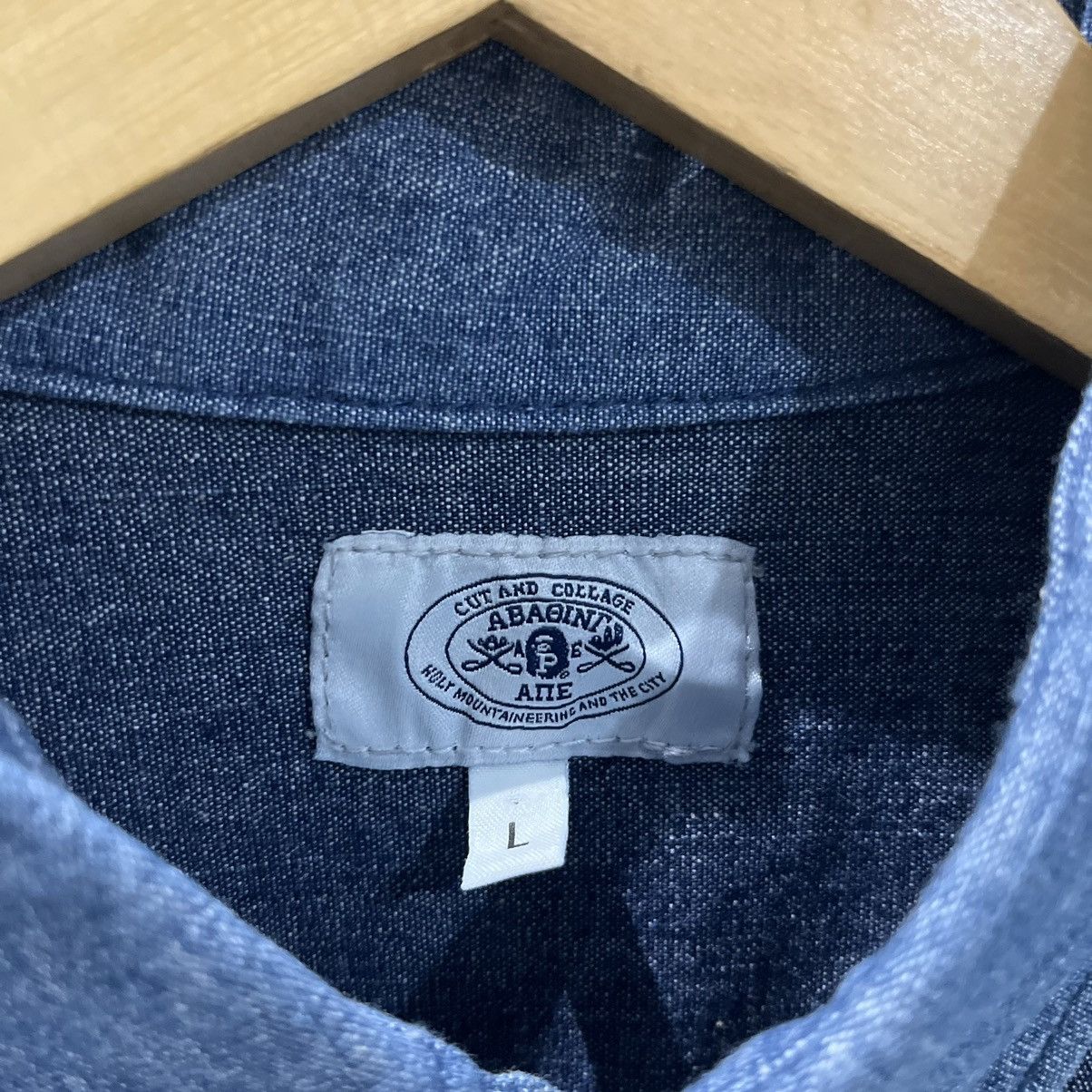 Bape Bape spellout denim shirt Size US L / EU 52-54 / 3 - 4 Thumbnail