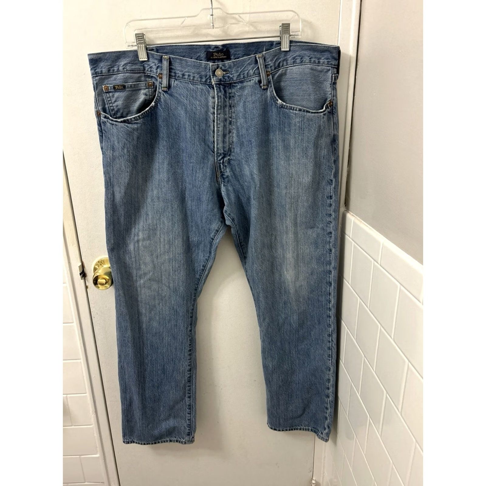 Polo Ralph Lauren Polo Ralph Lauren Hampton Relaxed Straight Jeans Mens 38x29 Blue Wash Denim Regular Size 38 Jeans Mens Size US M / EU 48-50 / 2 - 2 Thumbnail