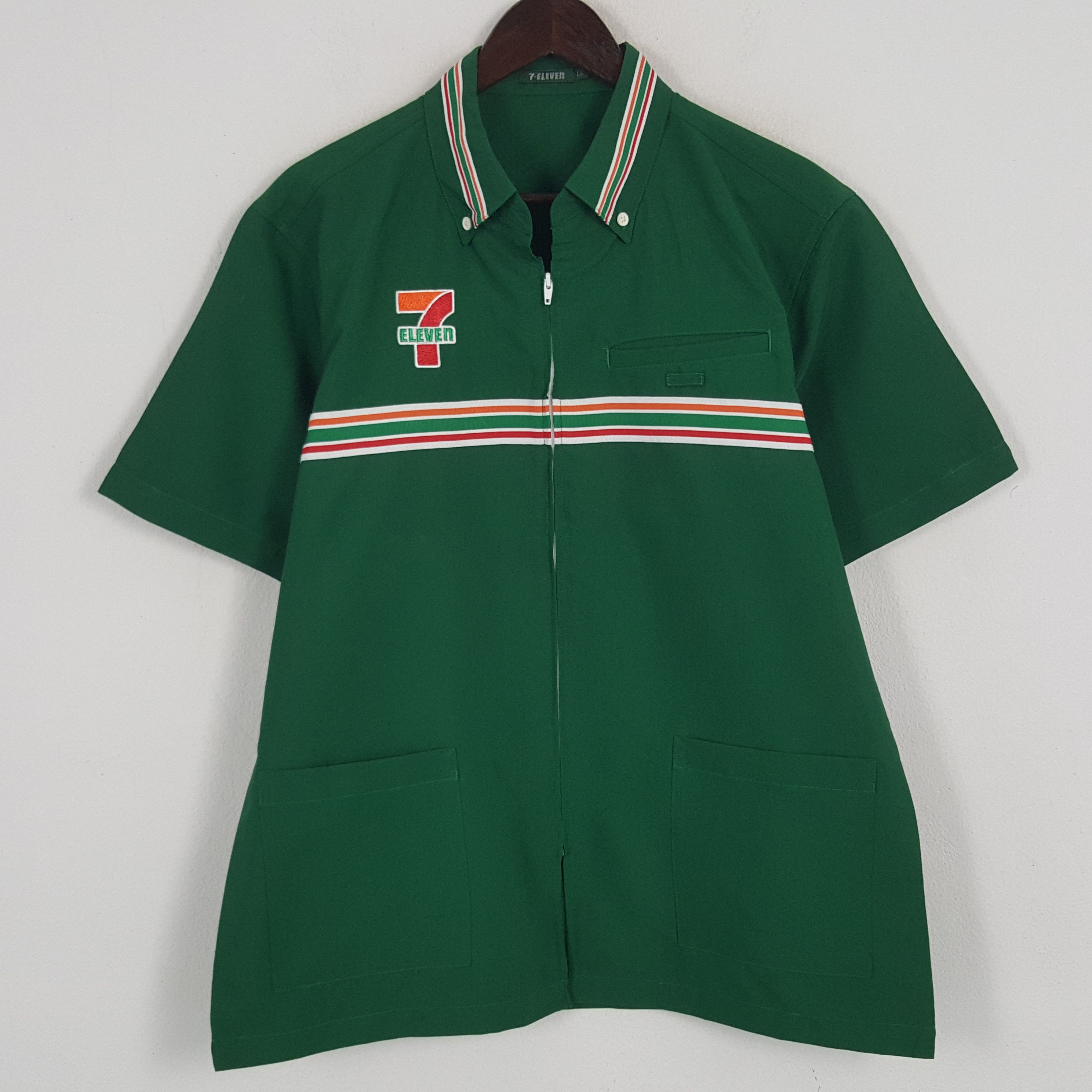 Japanese Brand × Vintage Vintage 7 Eleven Embroidery Logo Uniform Jacket Size US XL / EU 56 / 4 - 3 Thumbnail