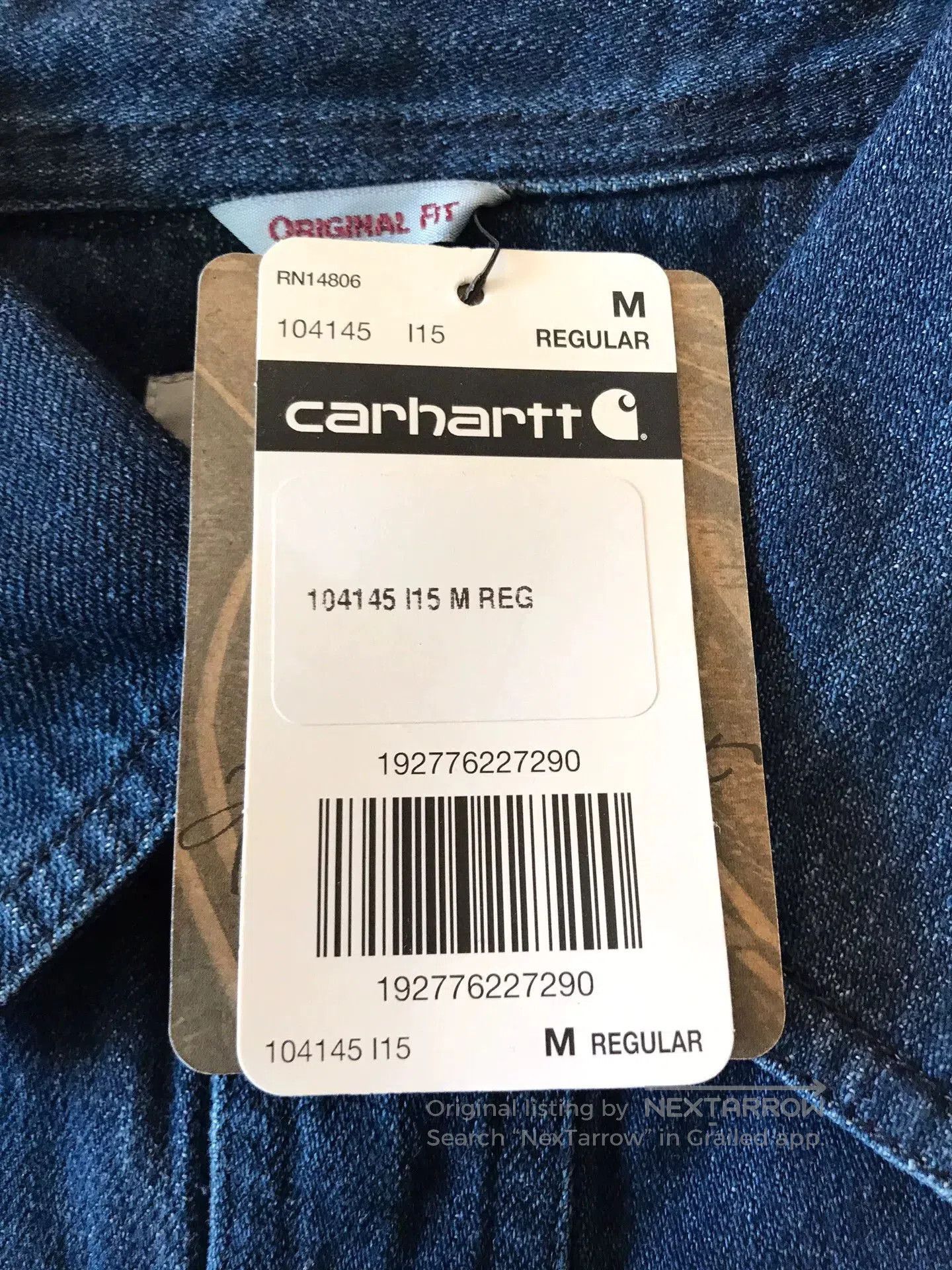 Carhartt Carhartt 104145 Heavyweight Denim Work Shirt. Size US M / EU 48-50 / 2 - 8 Thumbnail