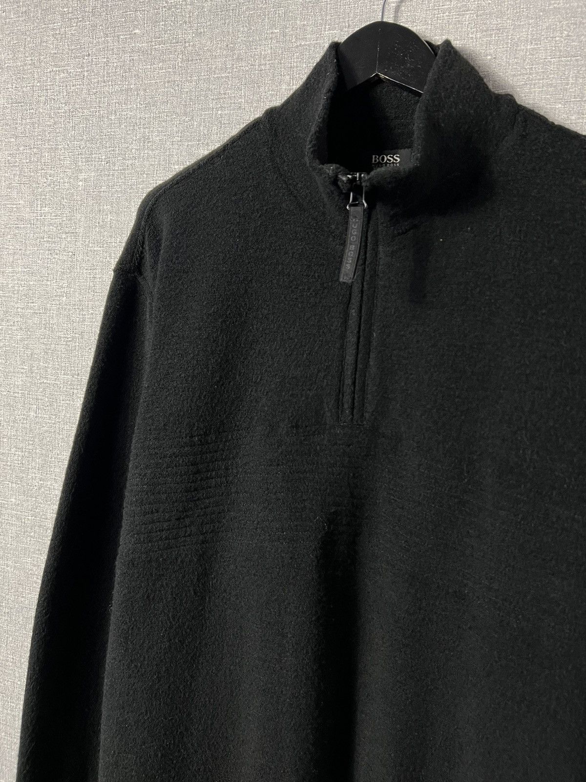 Hugo Boss × Vintage Vintage HUGO BOSS 1/4 Zip Pullover Wool & Acrylic & Nylon Size US L / EU 52-54 / 3 - 5 Thumbnail