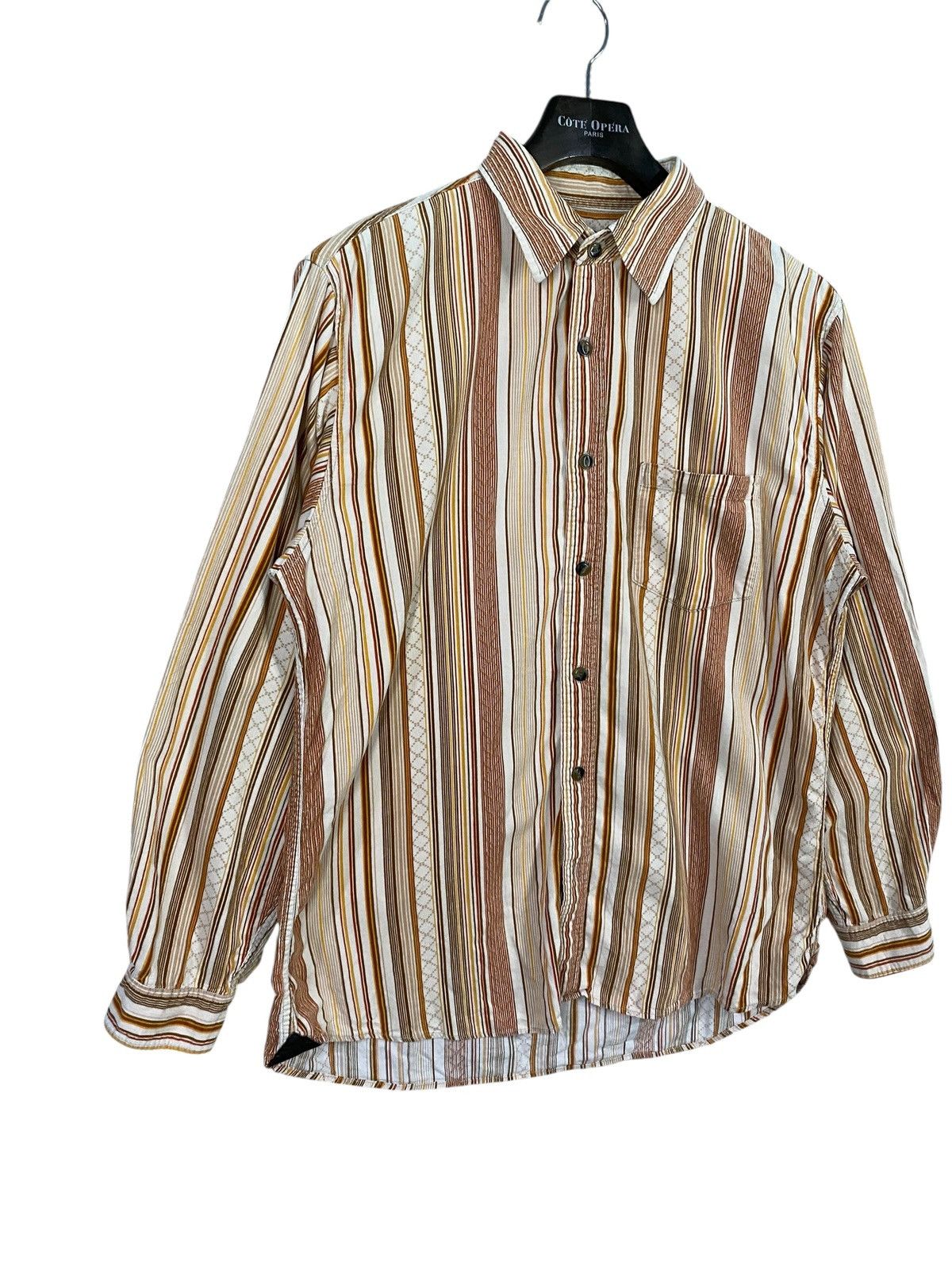 Japanese Brand Japanase brand never seen thing striped shirt button ups Size US XL / EU 56 / 4 - 3 Thumbnail