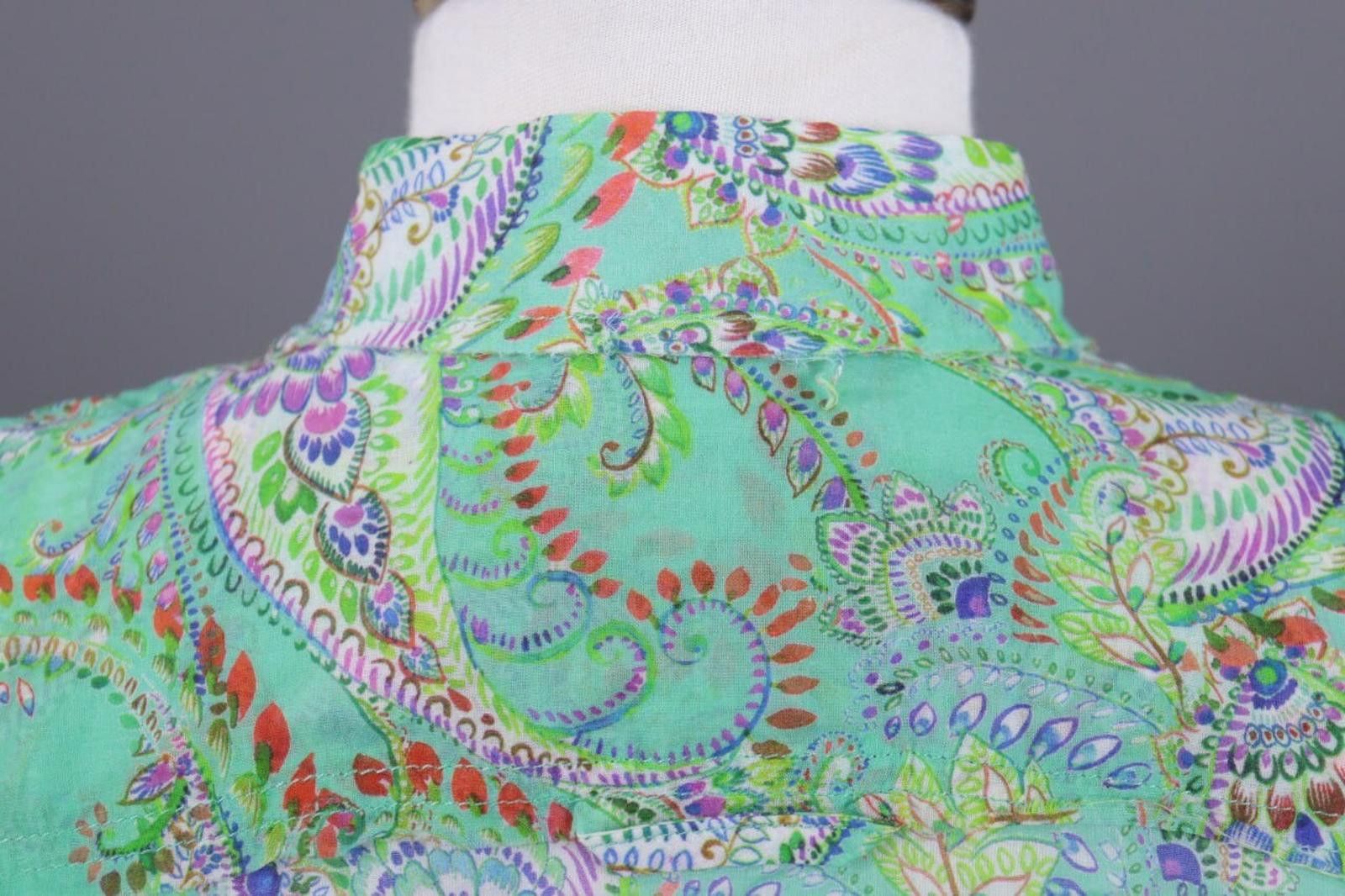 Heliot Emil Emily Van Den Bergh Green Paisley Blouse Shirt Size 36 Size M / US 6-8 / IT 42-44 - 11 Thumbnail
