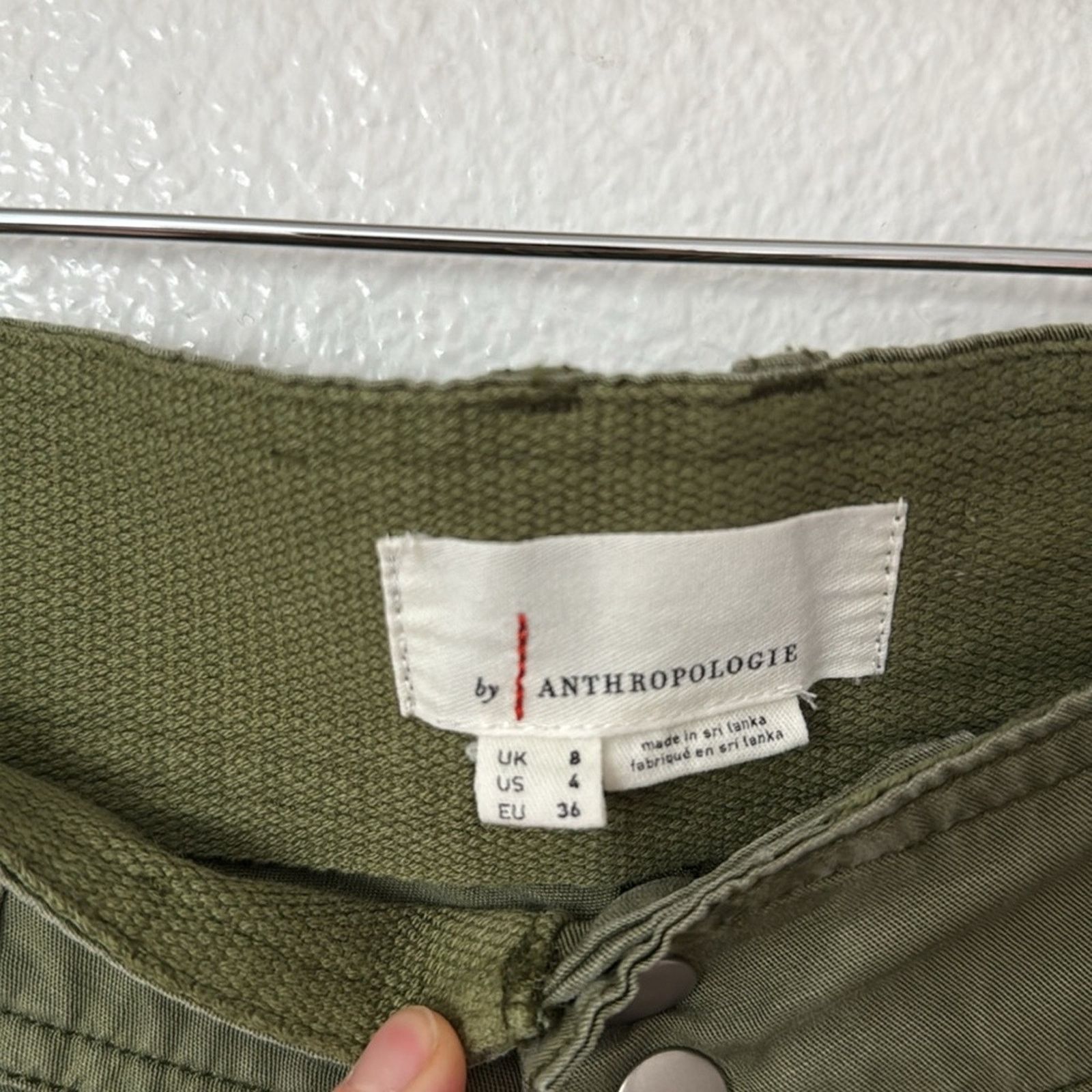 Anthropologie NWT Anthropologie 4 Utility Army Green Cargo Pants Size 27" / US 4 / IT 40 - 4 Thumbnail