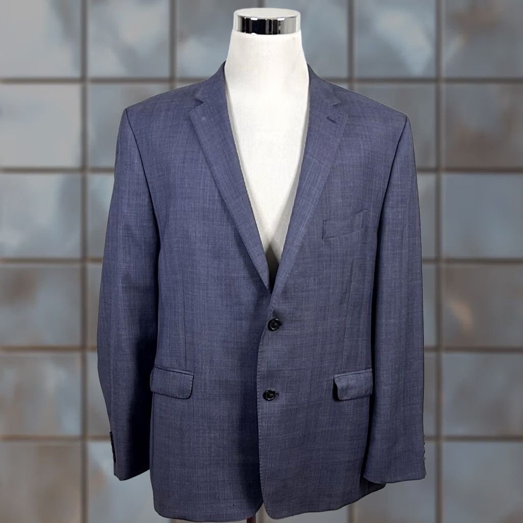 Ralph Lauren Ralph Lauren LRL 48R Slim Fit Sport Coat 100% Wool Blue Glen Plaid Two Button Jacket Men Size US XS / EU 42 / 0 - 1 Thumbnail