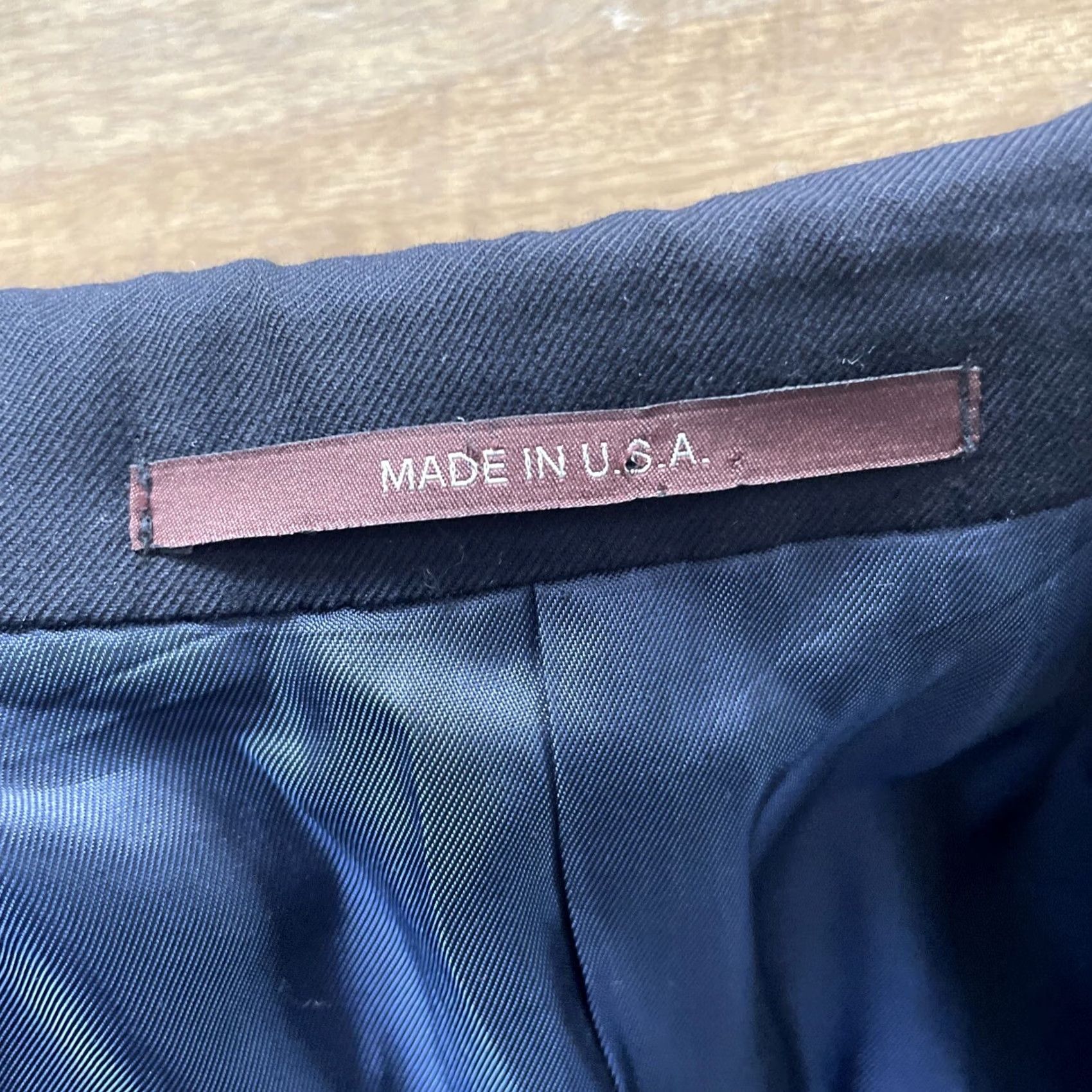 Vintage Hickey Freeman x Loro Piana Super 150's Blazer Mens 44R Black Sport Coat Coat Size 44R - 7 Thumbnail