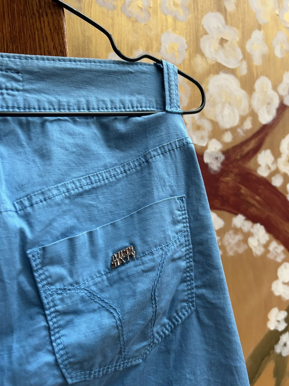 Miss Sixty × Vintage Vintage Y2k Miss Sixty Low Rise Cotton Blend Mini Skirt Blue Size 26" / US 2 / IT 38 - 4 Thumbnail