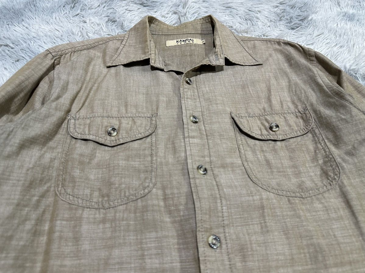 Kansai Yamamoto 🔥Vintage Kansai Jeans Double Pockets Shirt Size US L / EU 52-54 / 3 - 2 Thumbnail