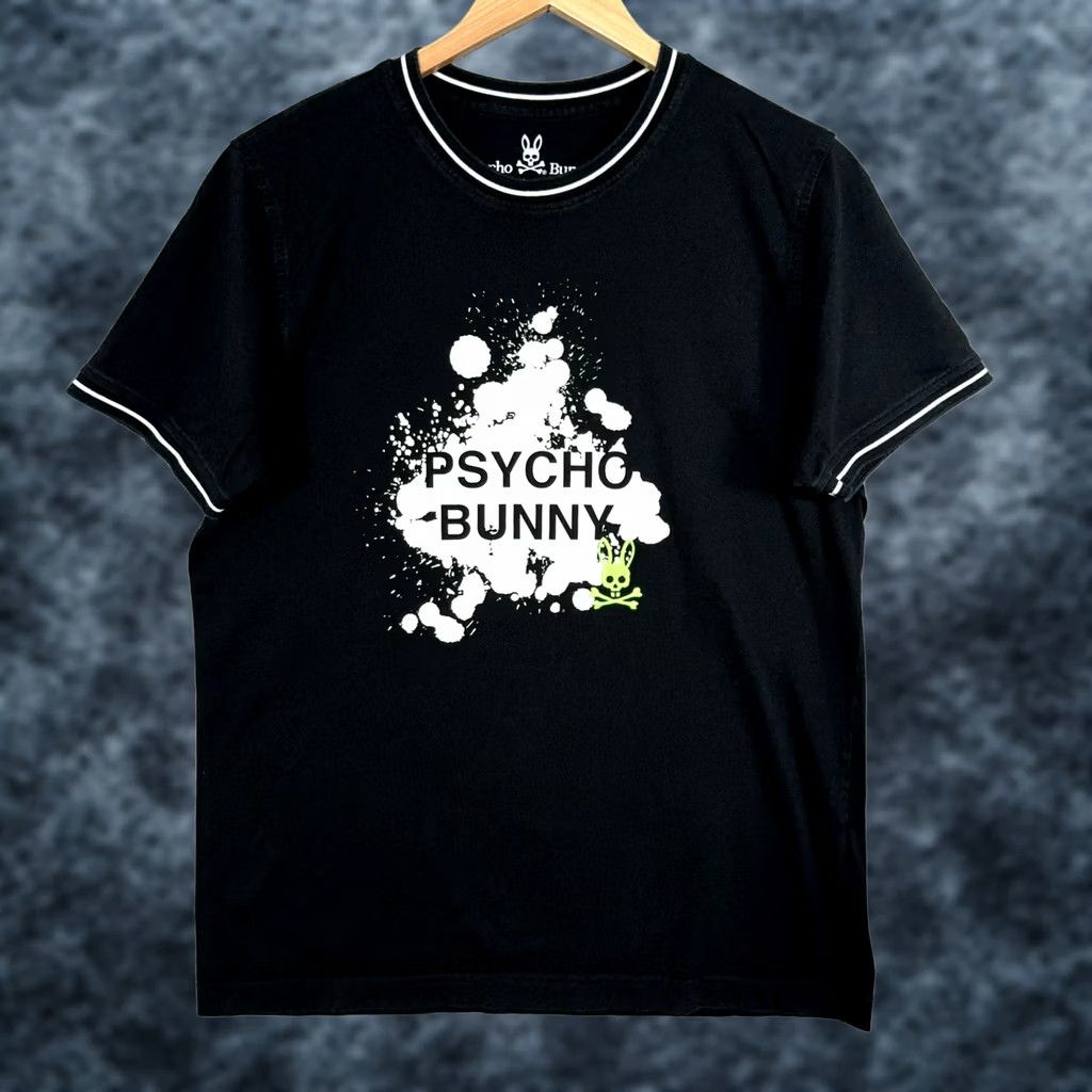 Psycho Bunny Psycho Bunny T Shirt Mens Size 5 M Black splash Thetford Graphic Logo Tee FLAW Size US M / EU 48-50 / 2 - 1 Thumbnail