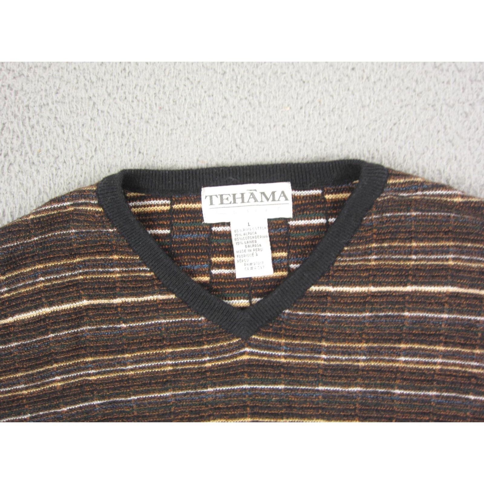 Vintage VINTAGE Tehama Sweater Mens L Brown Alpaca Cotton Textured 90s Pullover Cardigan? Size US L / EU 52-54 / 3 - 2 Thumbnail