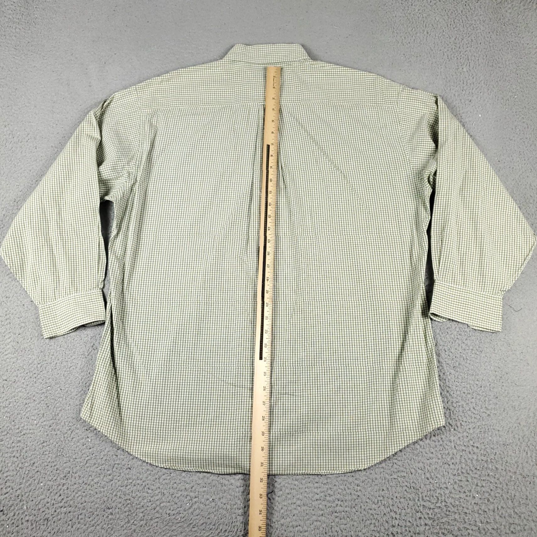 Tommy Hilfiger Tommy Hilfiger Shirt Mens 16 Green Check Dress Button Up Long Sleeve Shirt Mens 16 Green Check Dress Button Up Long Sleeve Size 42R - 4 Thumbnail