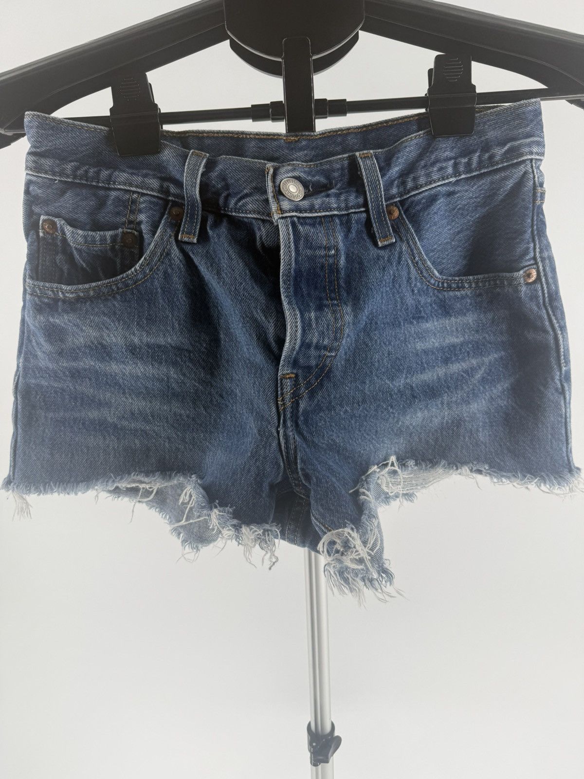 Levi's 501 Buttonfly Levi's LeStrauss Denim Blue Jean Shorts W 25 Size 25" / US 0 / IT 36 - 2 Thumbnail