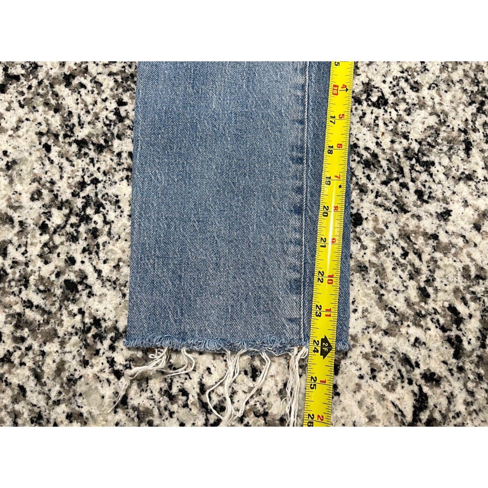 Madewell MADewell The Perfect Vintage Crop Jeans Womens 27P Petite Denim Blue 5-Pocket Stretch Distressed Cropped Jeans Womens Size 28" / US 6 / IT 42 - 6 Thumbnail