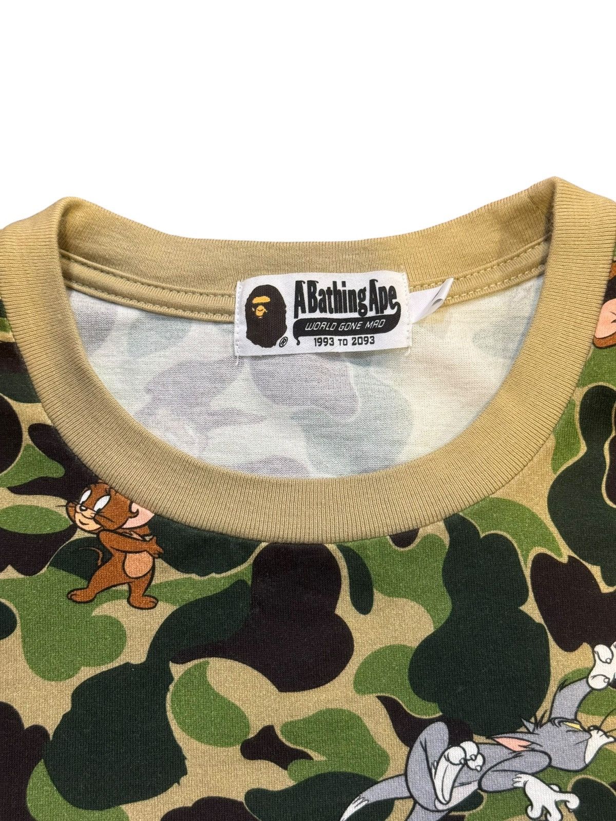 Bape BAPE Tom and Jerry Camo Tee Green Medium Size US M / EU 48-50 / 2 - 4 Thumbnail