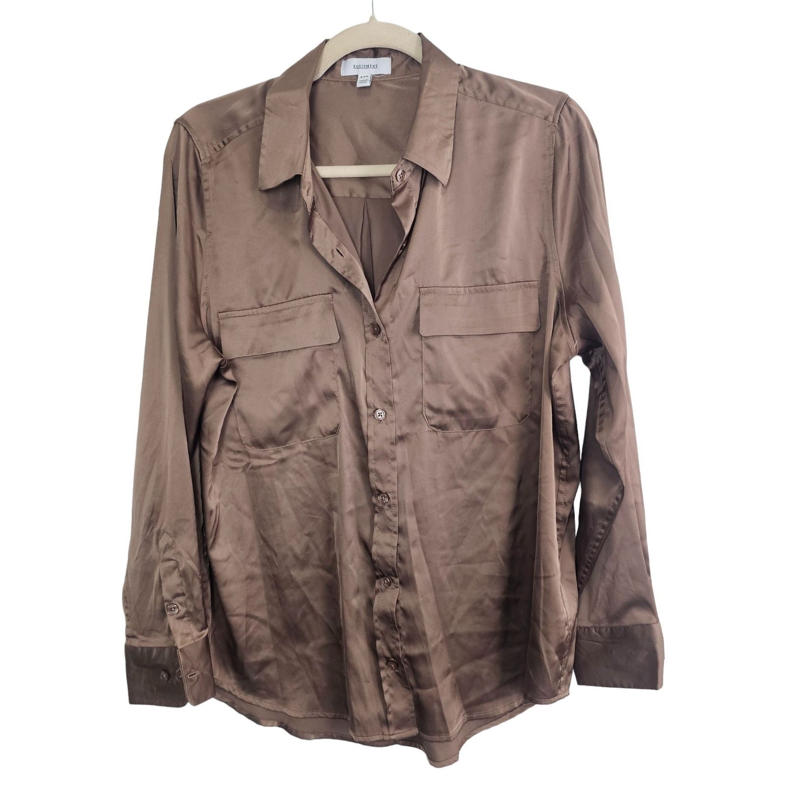 Equipment Equipment Womens Satin Blouse Size S Quiet Luxury Minimalist Size S / US 4 / IT 40 - 1 Thumbnail
