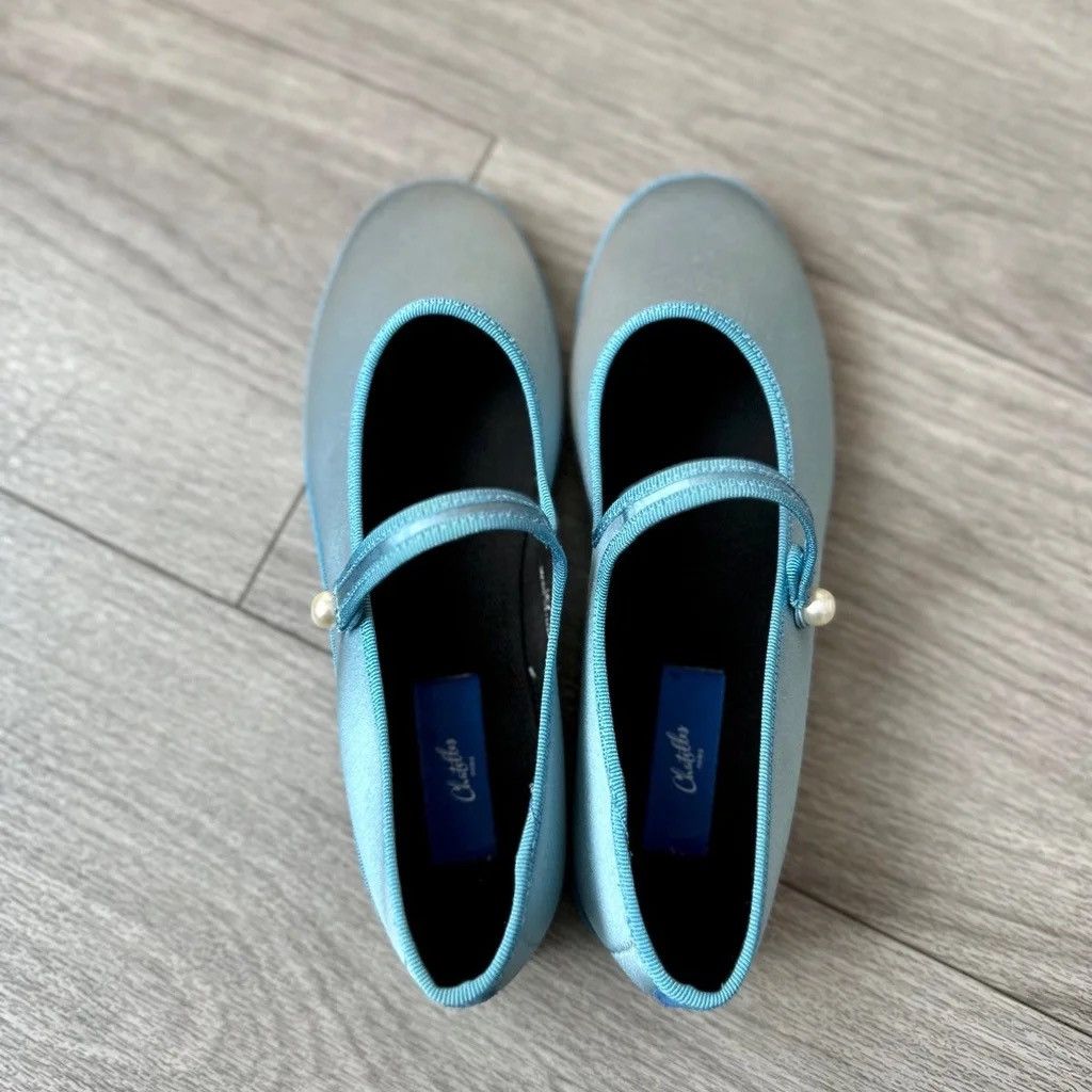 Maison Kitsune x Mychatelles Satin Mary Jane Shoes NEW