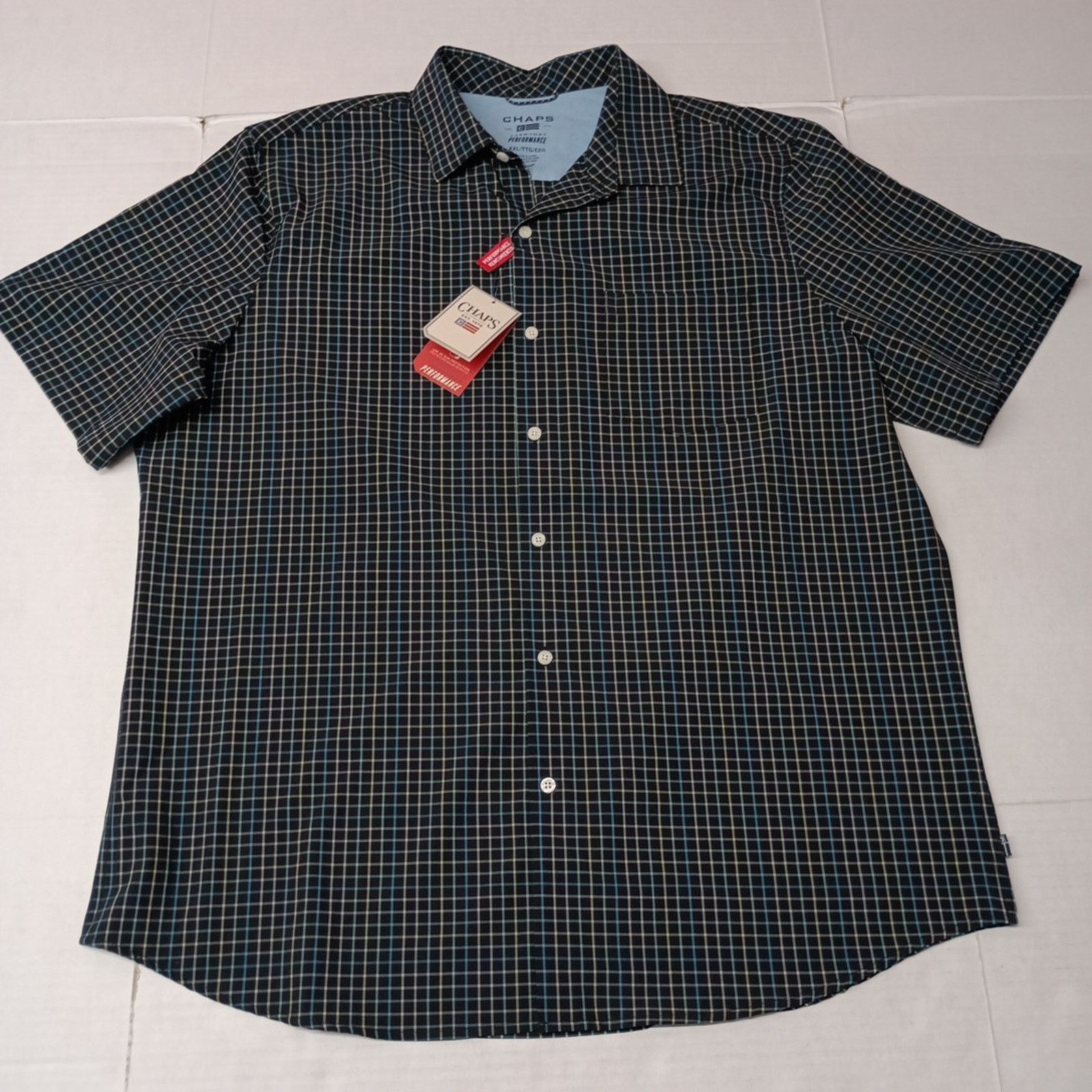 Chaps Chaps Performance Woven Shirt Mens Size 2XL Jet Black UPF 50 Size US XXL / EU 58 / 5 - 1 Thumbnail
