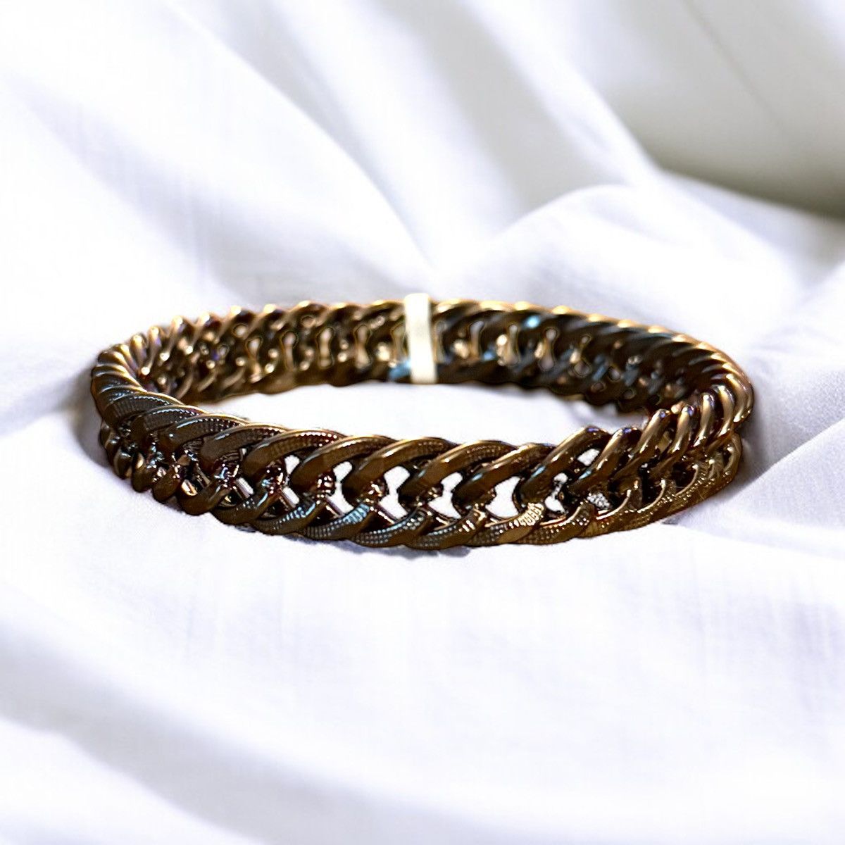 Banana Republic Banana Republic gunmetal cut link chain bangle bracelet Size ONE SIZE - 1 Thumbnail