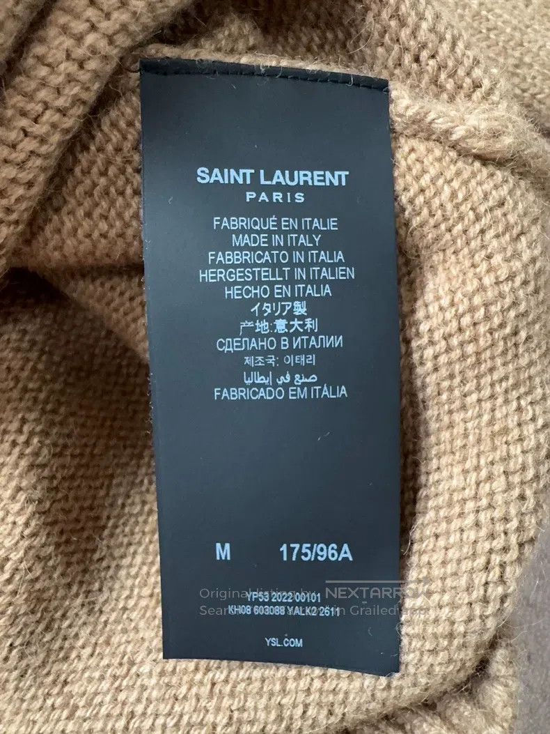 Saint Laurent Paris Saint Laurent Paris Camel Color Wool Sweater, Men's Size US M / EU 48-50 / 2 - 4 Thumbnail