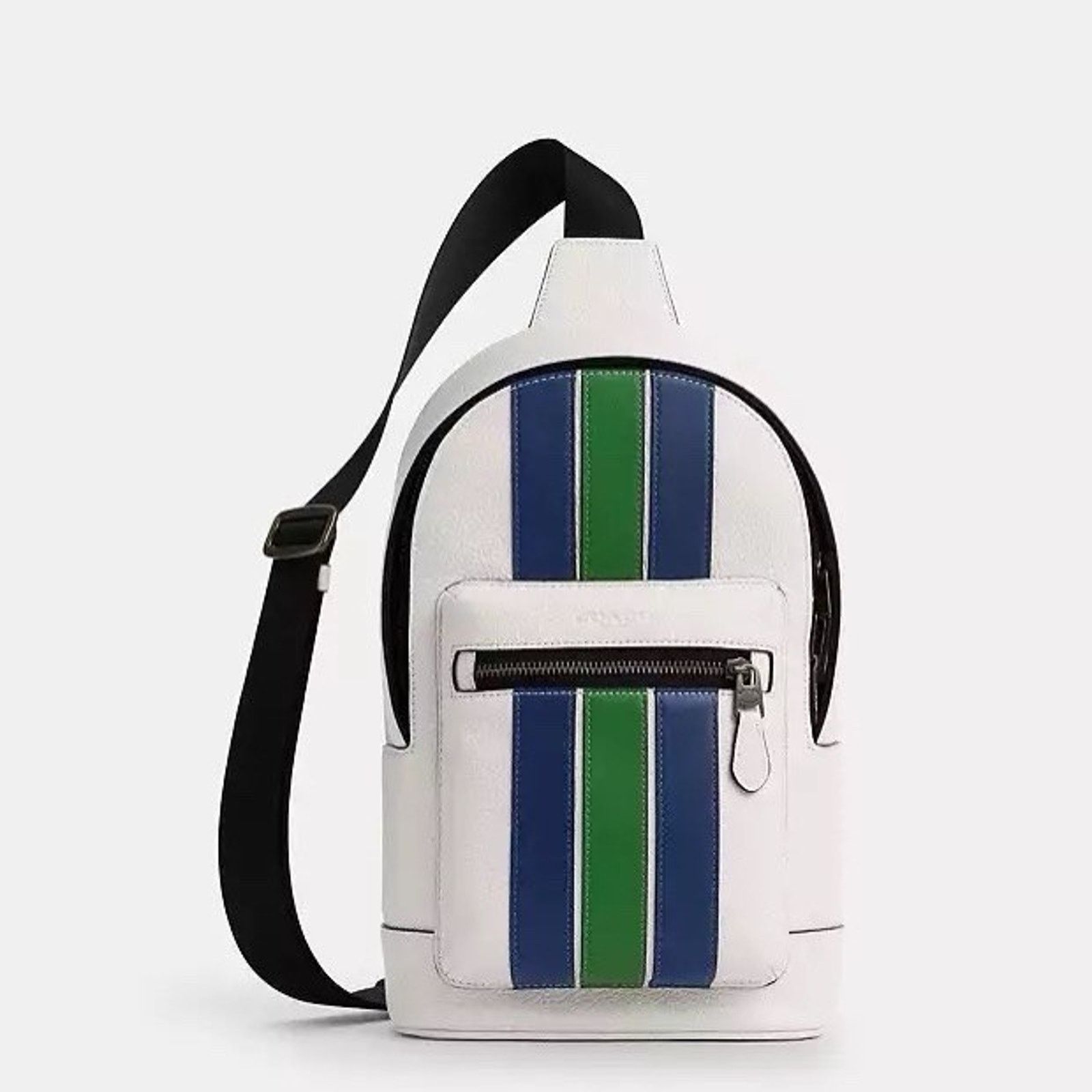Coach NWT Coach Men’s West Pack Signature Canvas Stripe CBI39 Size ONE SIZE - 6 Thumbnail