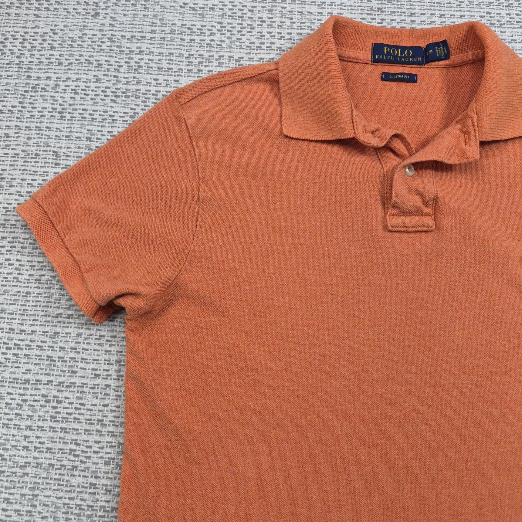 Polo Ralph Lauren Polo Ralph Lauren Polo Shirt Mens Small Orange Custom Fit Knit Cotton Pique Short Sleeve Embroidered Logo Polo Shirt Size US S / EU 44-46 / 1 - 3 Thumbnail