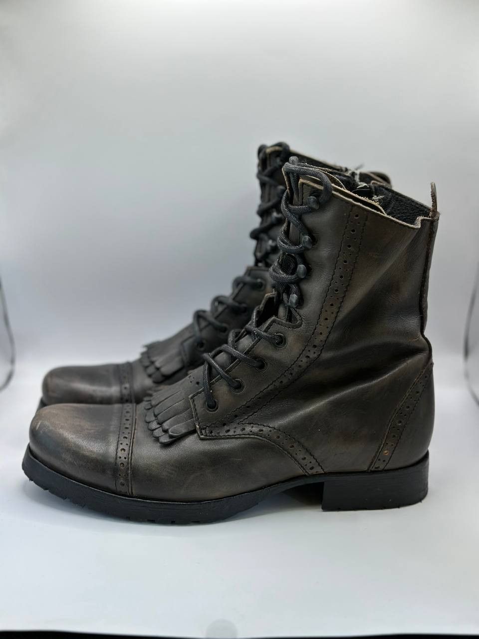 Allsaints AllSaints Leather Military Brogue Boots Lampo Combat Size US 7.5 / IT 37.5 - 7 Thumbnail