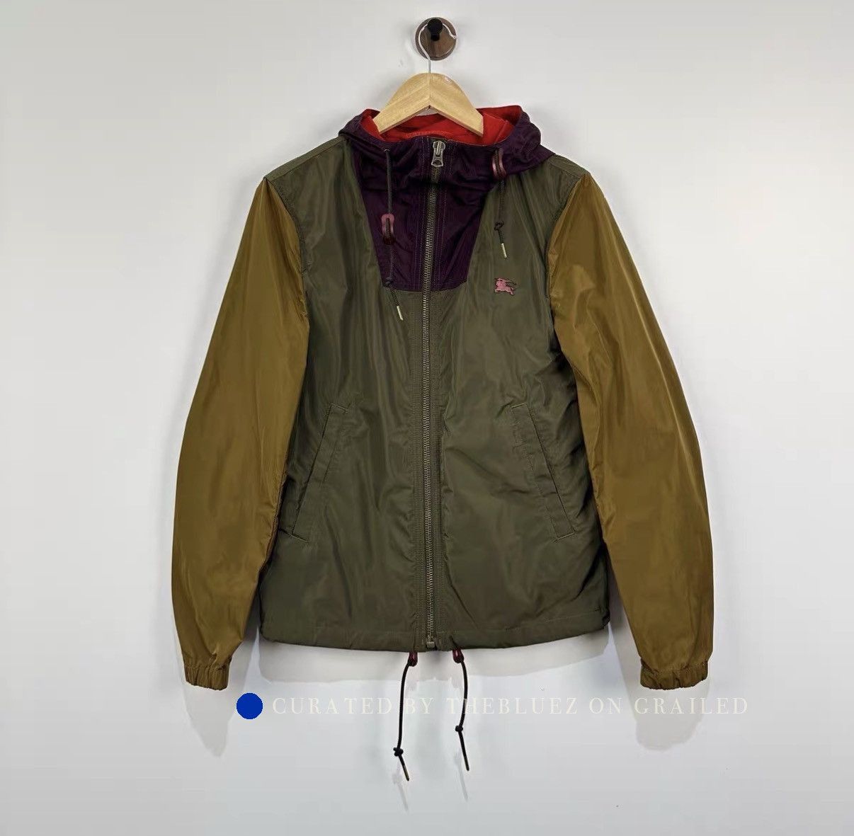 Burberry Color-Blocked Lightweight Jacket in Green Size US XS / EU 42 / 0 - 1 Thumbnail