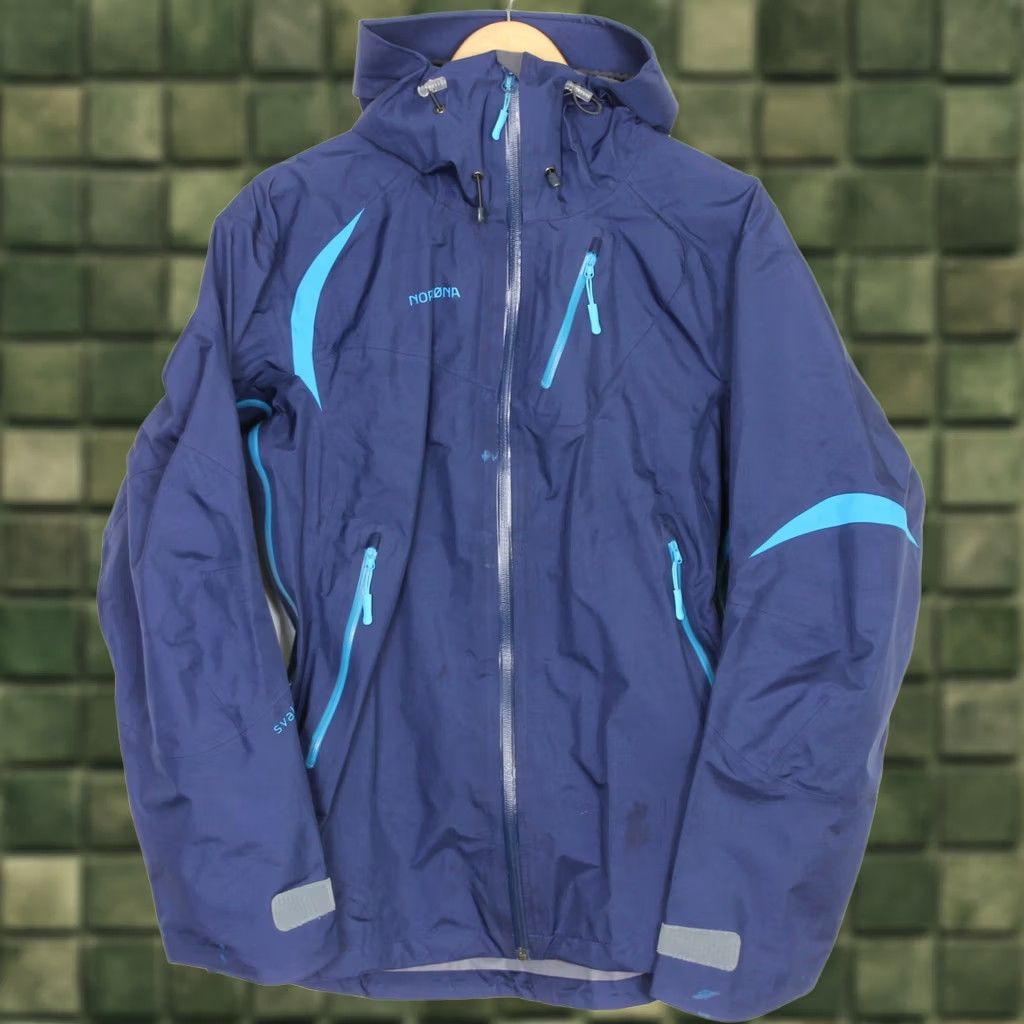 Vintage NORRONA SVALBARD DRI3 Hooded Jacket Women Size L Medieval Blue Hoodie Jacket Women L Blue Size L / US 10 / IT 46 - 1 Thumbnail