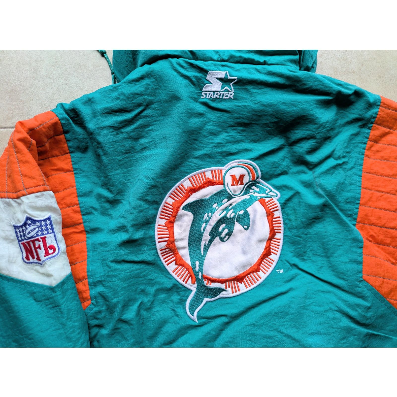 NFL × Starter Miami Dolphins 90s STARTER puffer Pullover yth teal NFL vtg Size US S / EU 44-46 / 1 - 2 Thumbnail