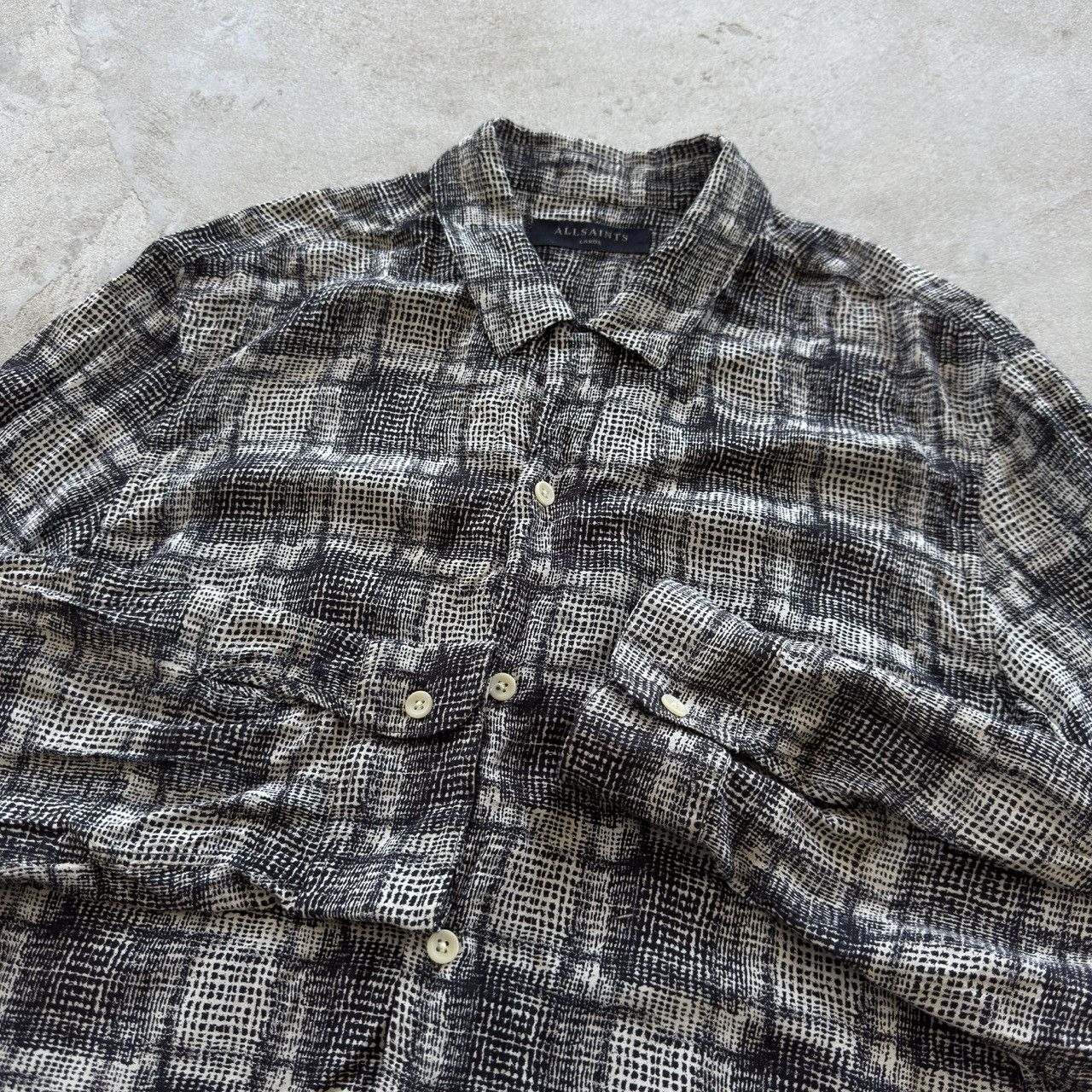 Allsaints AllSaints Abstract Print Long Sleeve Shirt Size Large Size US L / EU 52-54 / 3 - 4 Thumbnail