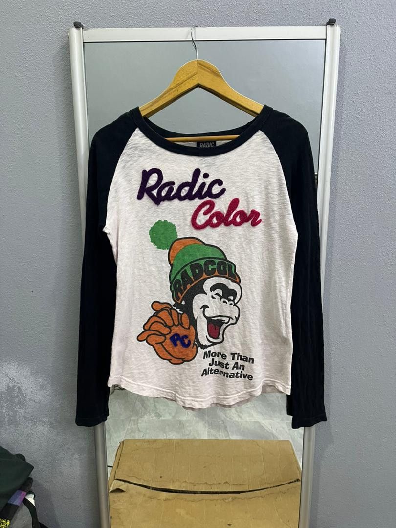 Japanese Brand Radic Color Monkey Raglan Tee Japan Medium Size S / US 4 / IT 40 - 1 Thumbnail