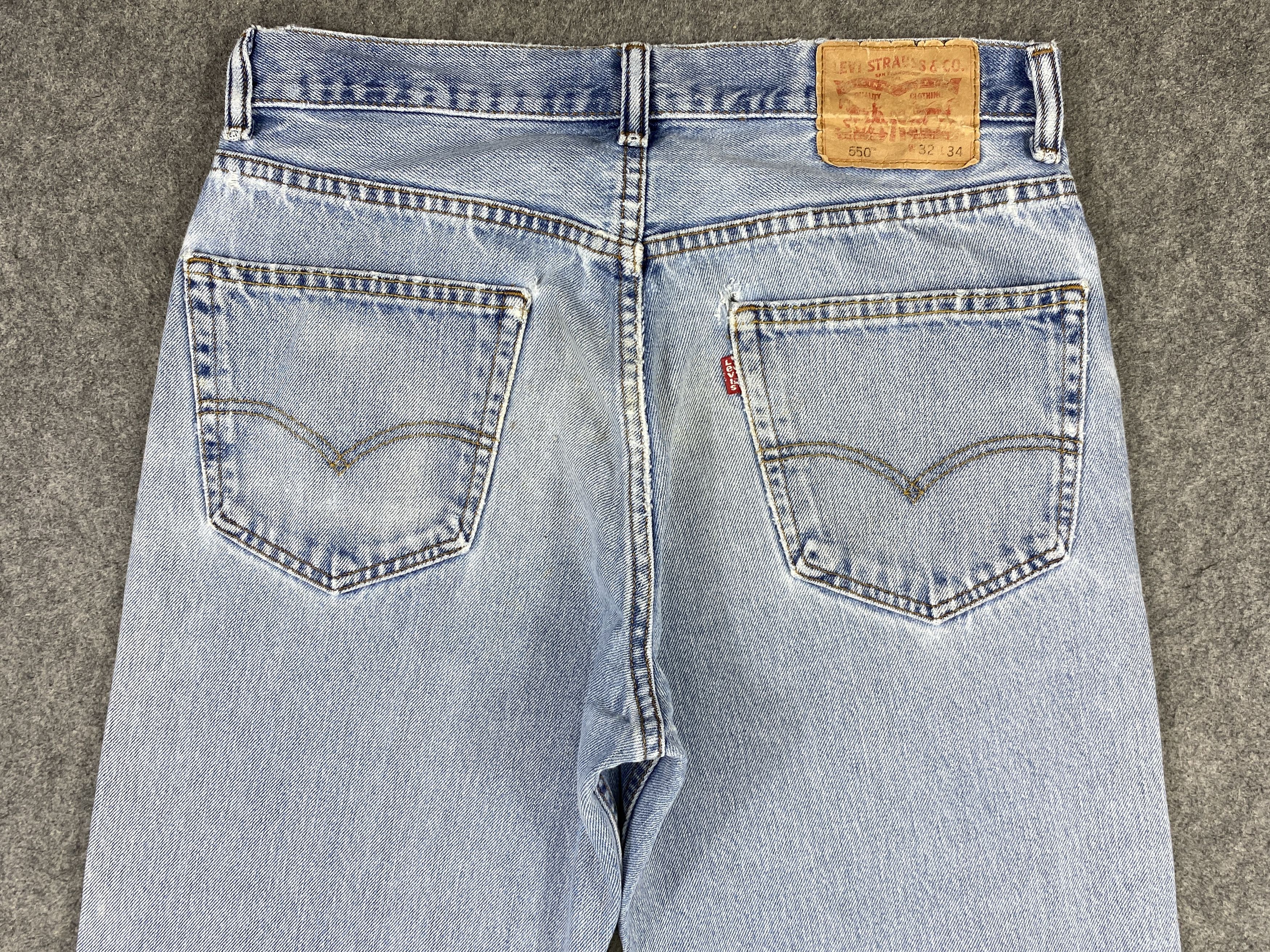 Levi's Light Blue Wash Vintage Levi's 550 31x33.5 Denim -JN1995 Size US 31 - 4 Thumbnail