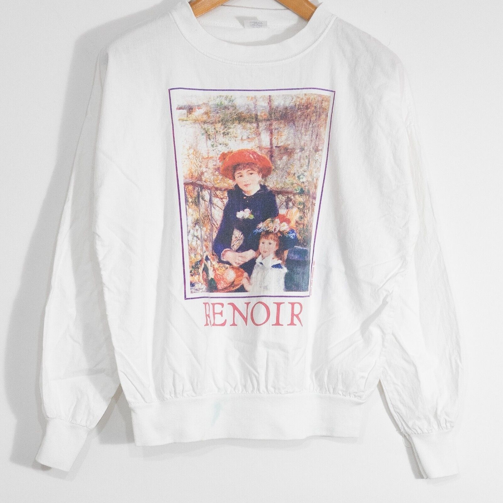 Vintage Vintage 80s Renoir Art Sweatshirt Medium - Linen Crewneck Size US M / EU 48-50 / 2 - 2 Thumbnail
