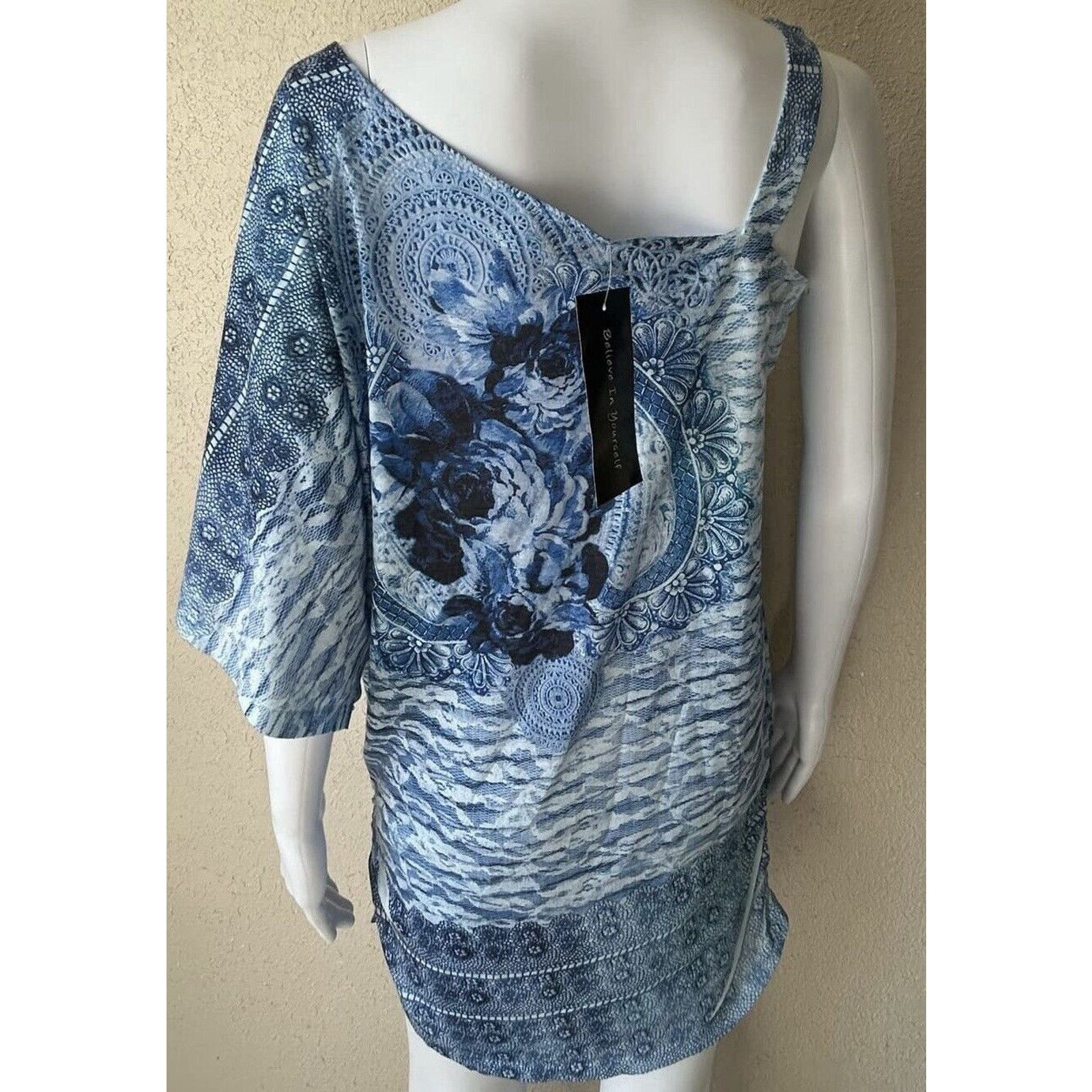 Other B. L. E. U. | One Shoulder Asymmetrical Dress | NWT | Large Size L / US 10 / IT 46 - 2 Thumbnail