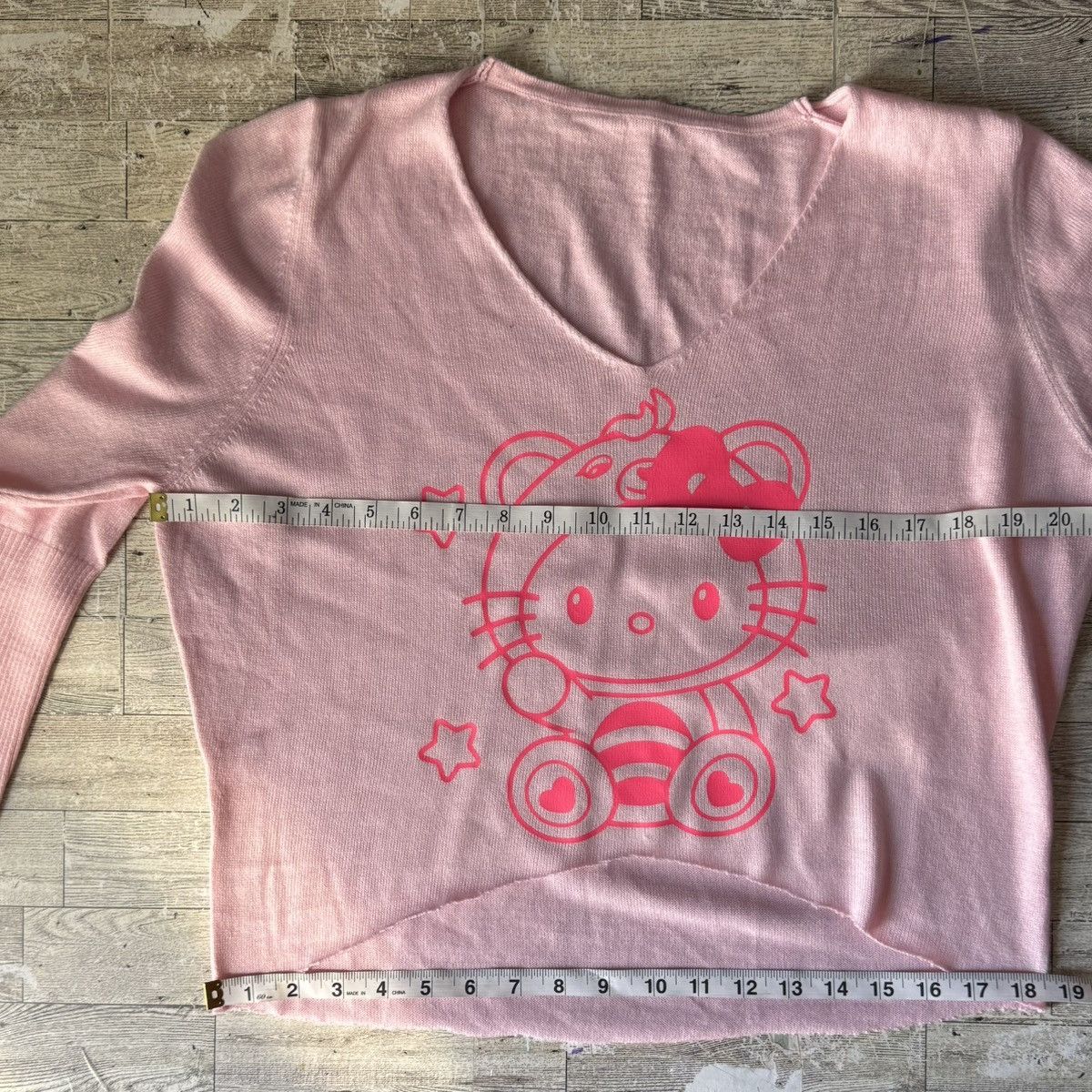 Vintage Carebear X Kitty, Vintage Oversized Cashmere Sweater Size ONE SIZE - 13 Thumbnail