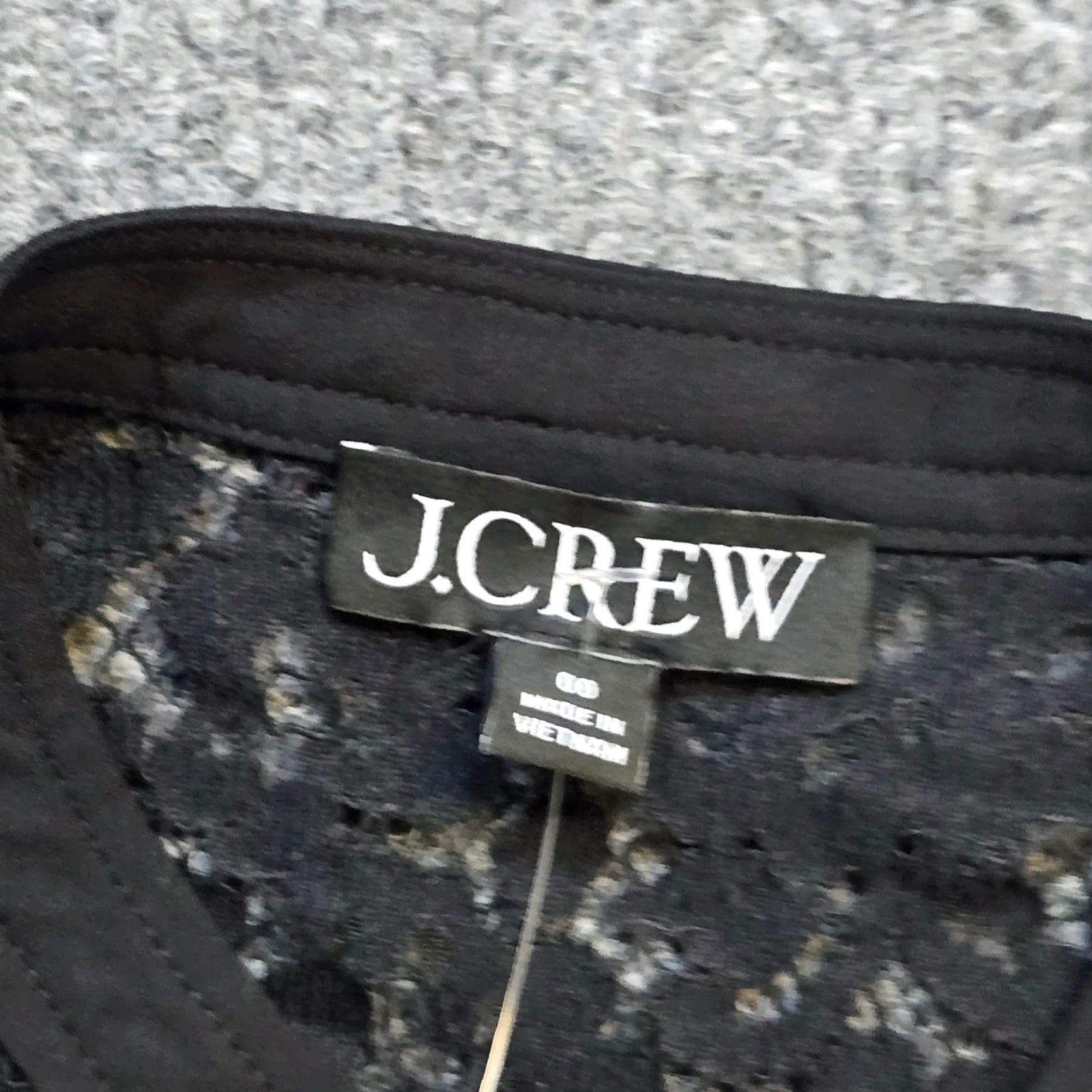 J.Crew J.CREW Blouse Womens Size 0 Black Lace Cami Button Long Sleeve Mock Neck Preppy Lightweight Lined Feminine Shirt Size XS / US 0-2 / IT 36-38 - 4 Thumbnail