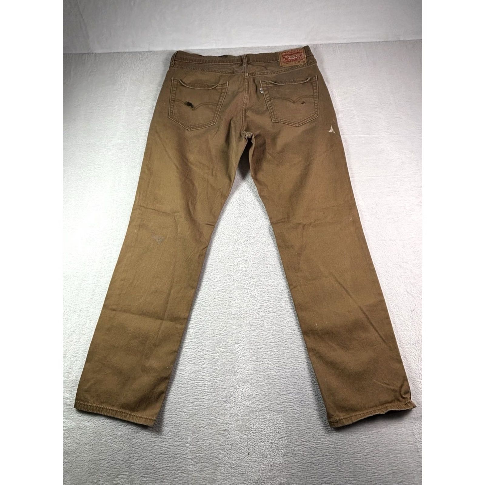 Levi's Levi's Jeans Mens 33x32 Brown Straight Leg Distressed Outdoor Workwear Denim Cotton 541 505 Grunge Mens Size US 33 - 2 Thumbnail