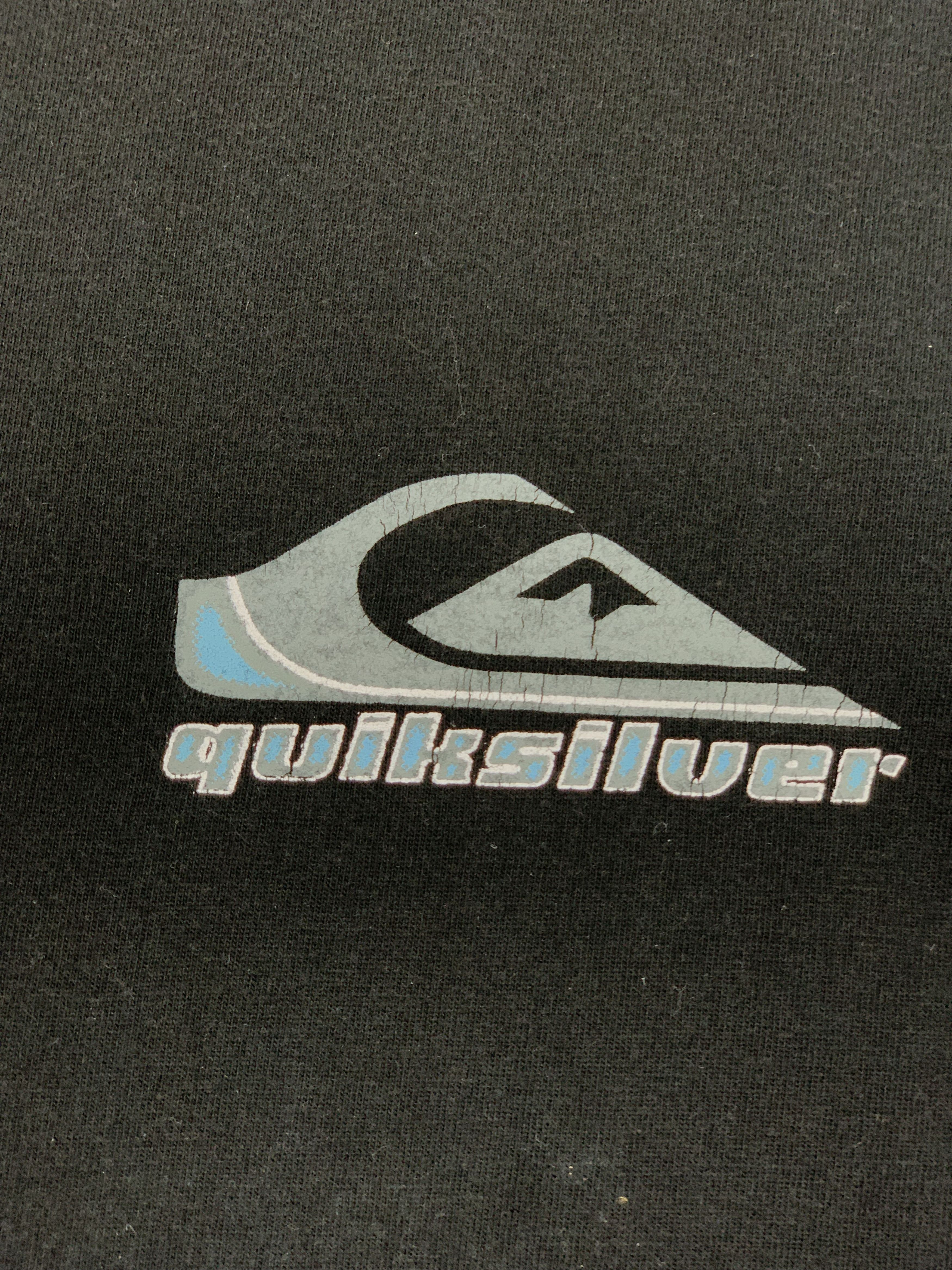 Quiksilver × Vintage Vintage 90s Quiksilver Black Tee TA0142 Size US M / EU 48-50 / 2 - 5 Thumbnail