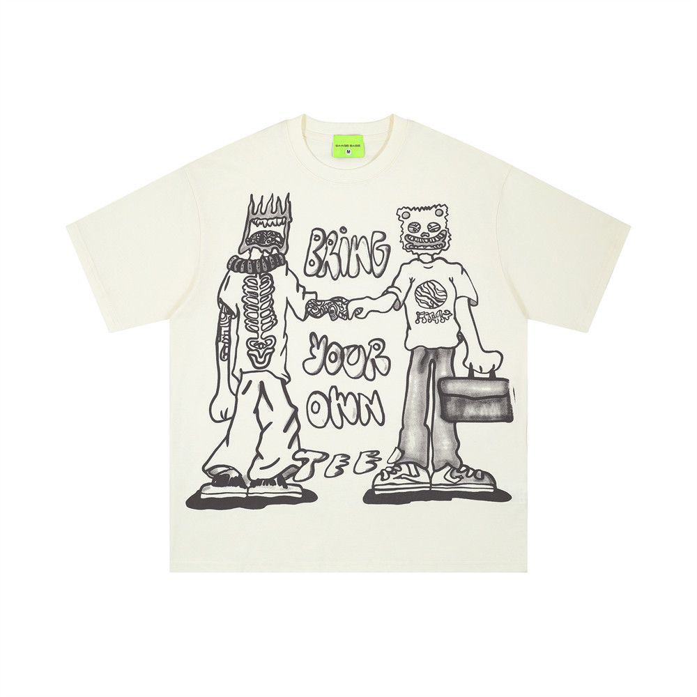 Japanese Brand × Vintage Funny cartoon graffiti print casual T-shirt Size US M / EU 48-50 / 2 - 1 Thumbnail
