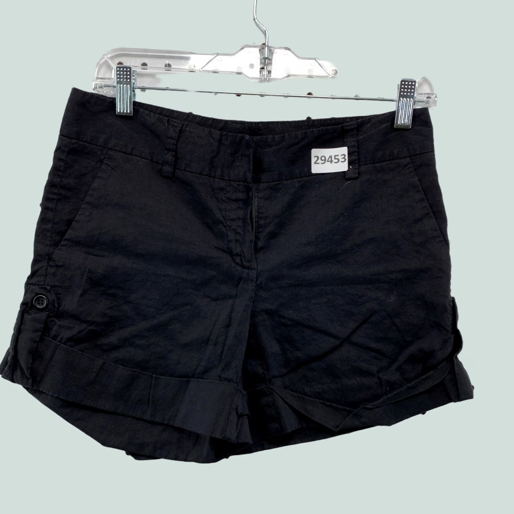 Theory Theory Linen Blend CHino Shorts Womens Size 4 Black Casual 29x4.5 Size 27" / US 4 / IT 40 - 1 Thumbnail