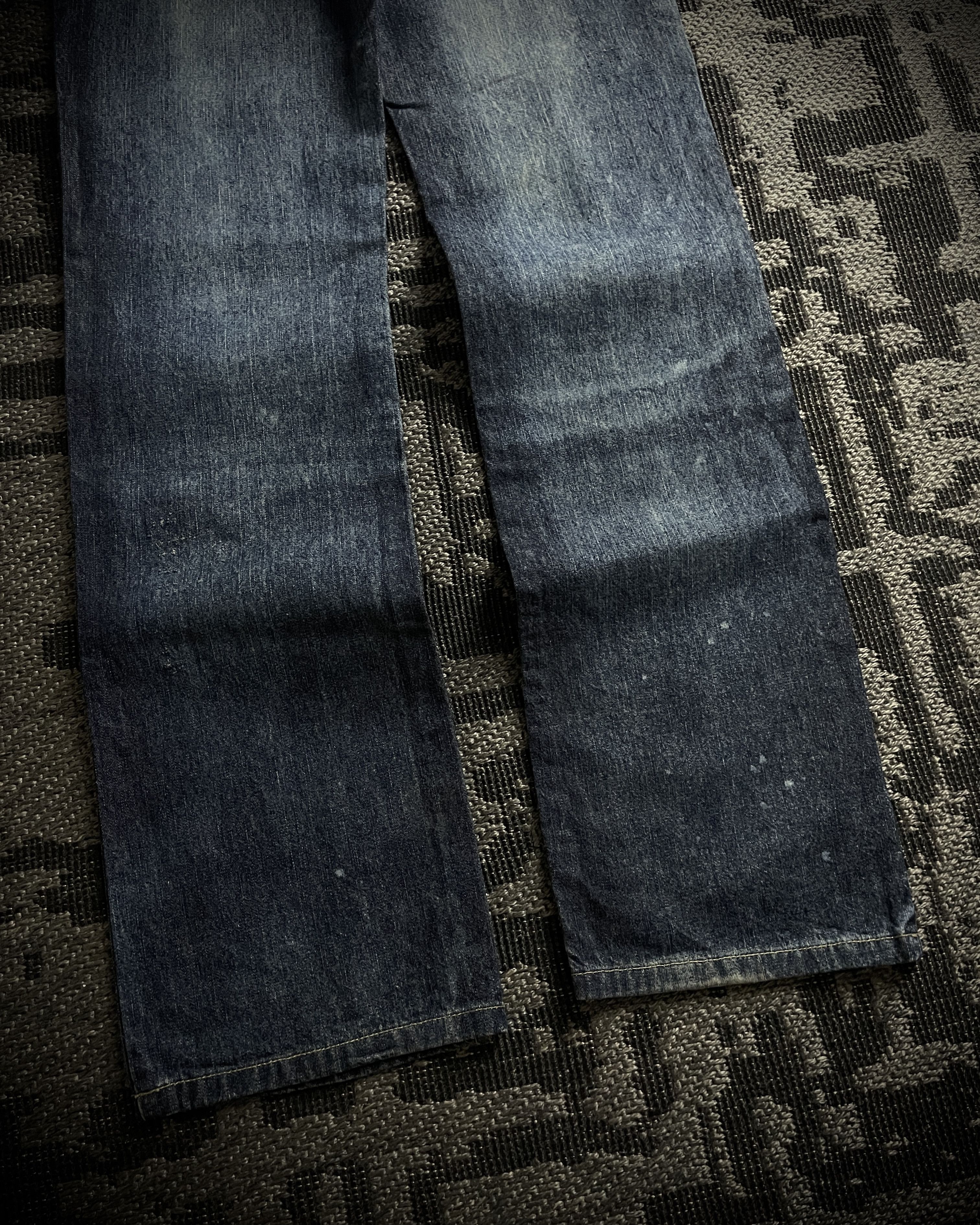 Japanese Brand H.Naoto+Die Skull Poem Print Slim Straight Jeans Size US 28 / EU 44 - 7 Thumbnail