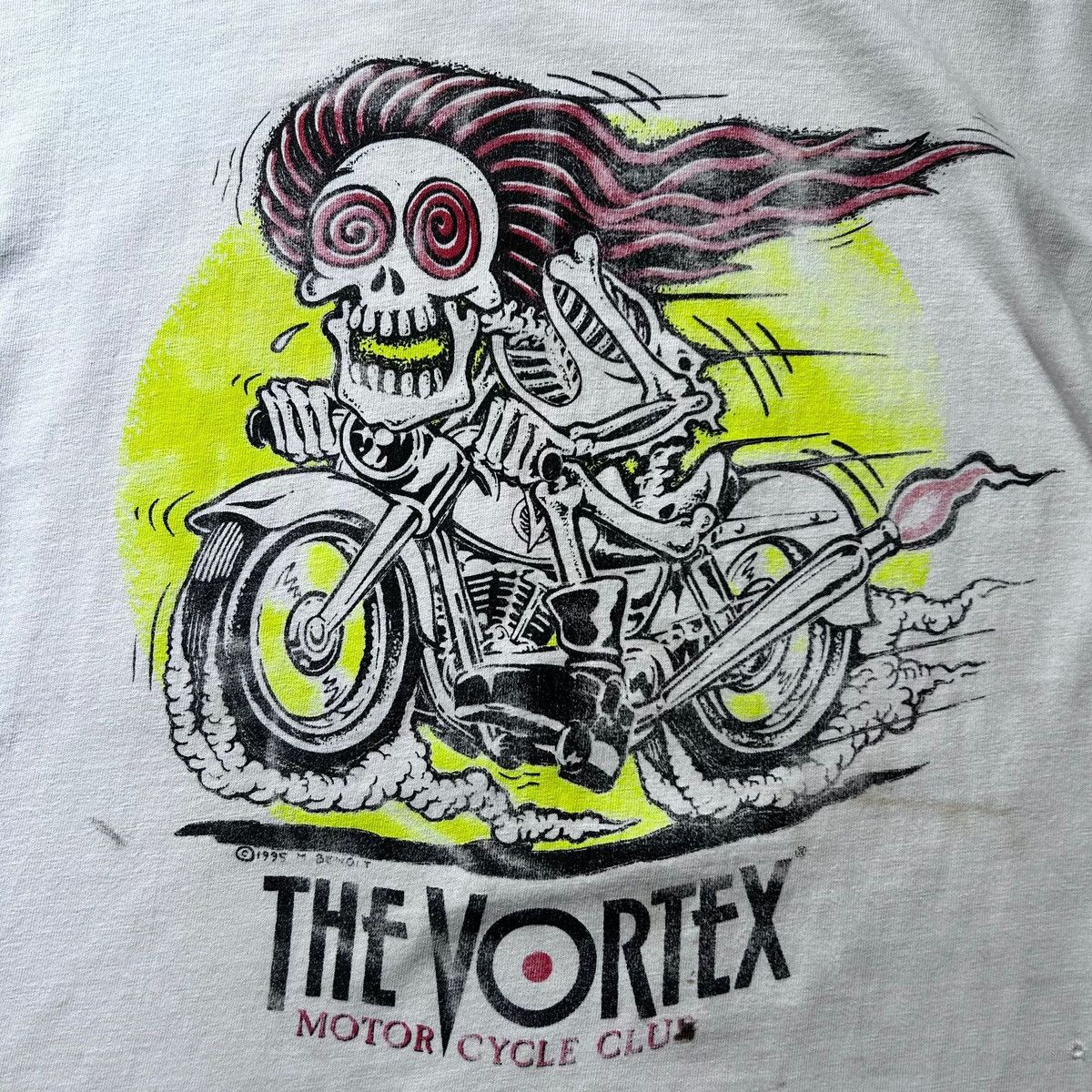 Vintage The vortex motorcycle club graphic T shirt crew neck | Grailed